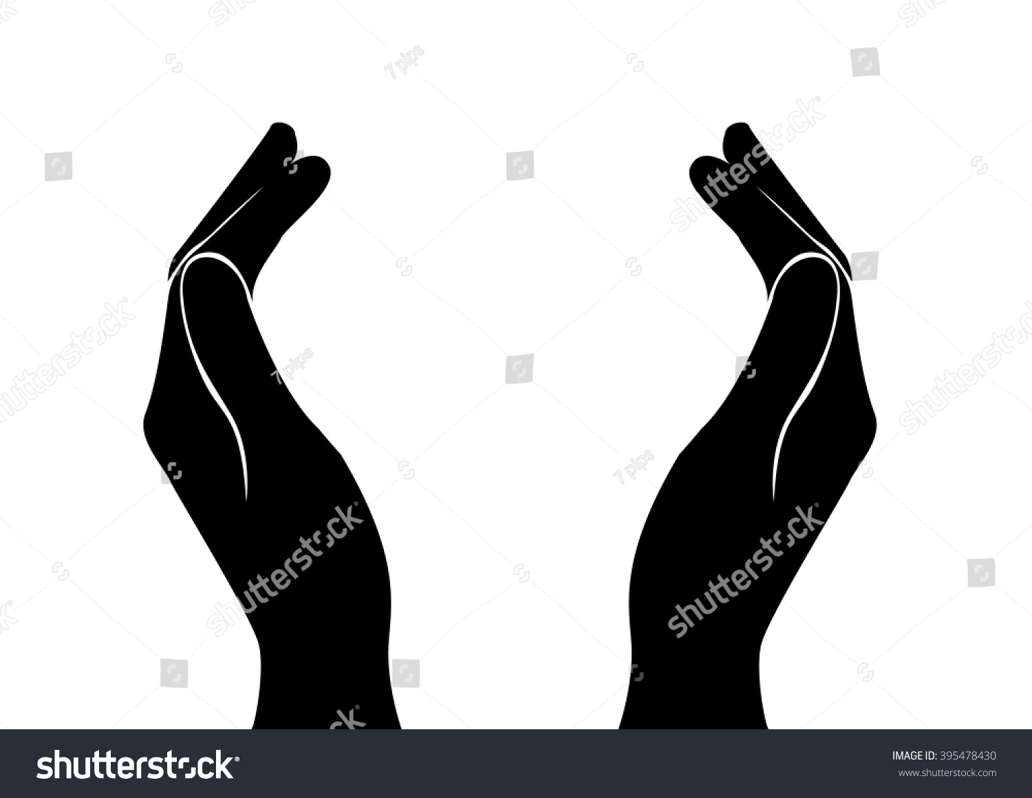 Hand Hope Vector - 395478430 : Shutterstock