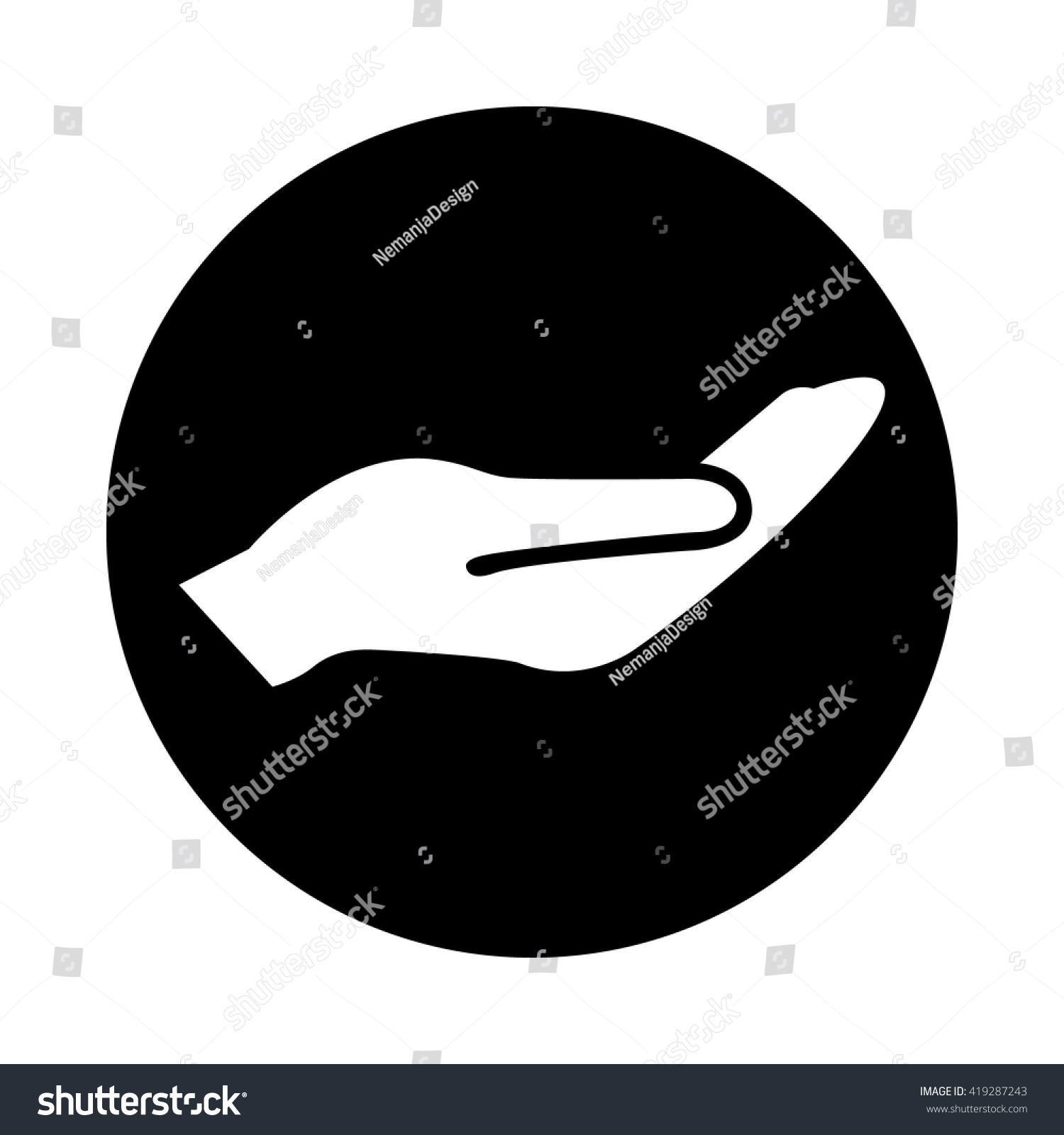 Hand Icon Stock Vector 419287243 - Shutterstock