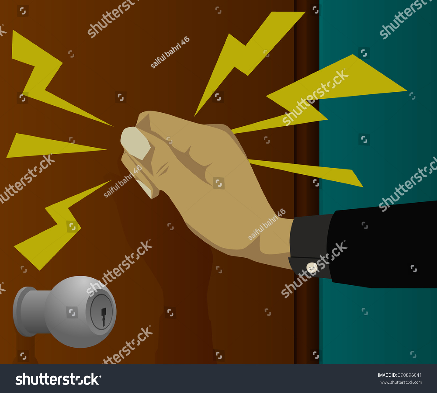 Hand Knocking On Door Clip Art