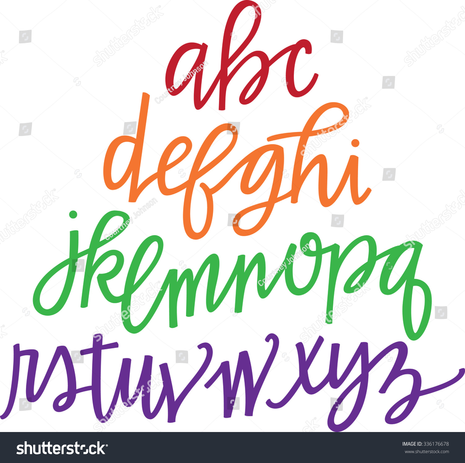 Hand Lettered Alphabet Set Stock Vector (Royalty Free) 336176678