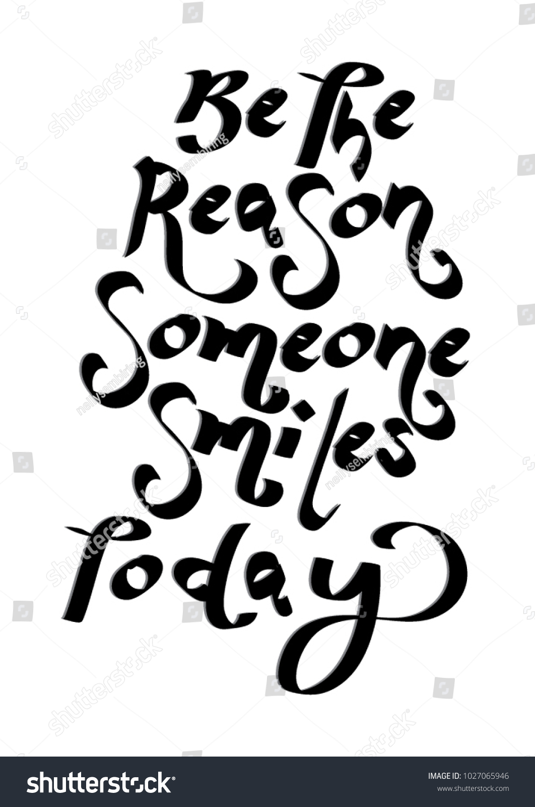 Hand Lettering Be Reason Someone Smiles Stock Vector (Royalty Free ...