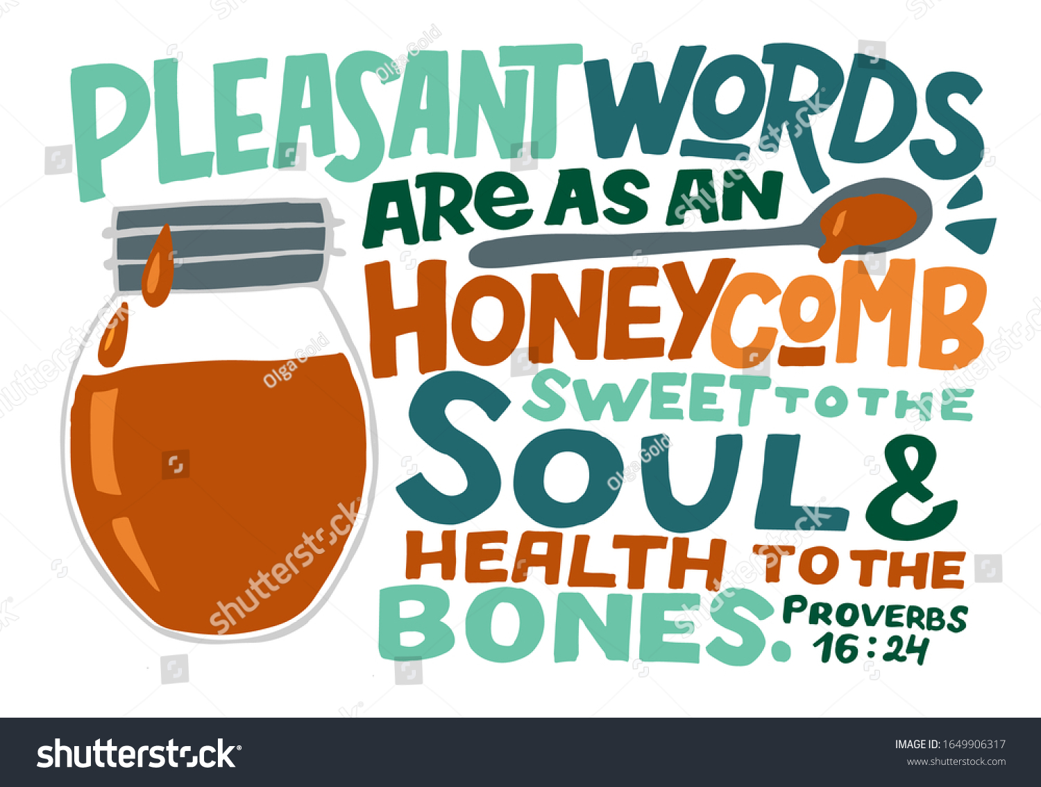 hand-lettering-pleasant-words-honeycomb-sweet