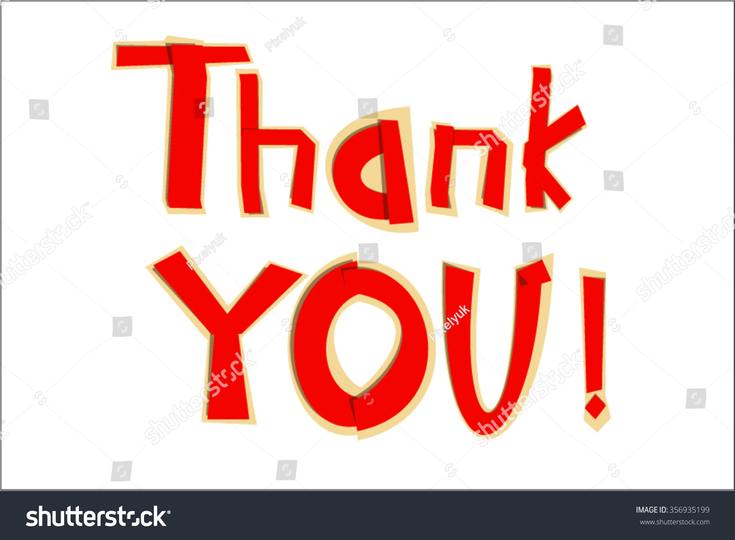 Hand Lettering Thank You Color Signature Stock Vector Royalty Free 356935199 Shutterstock 0129