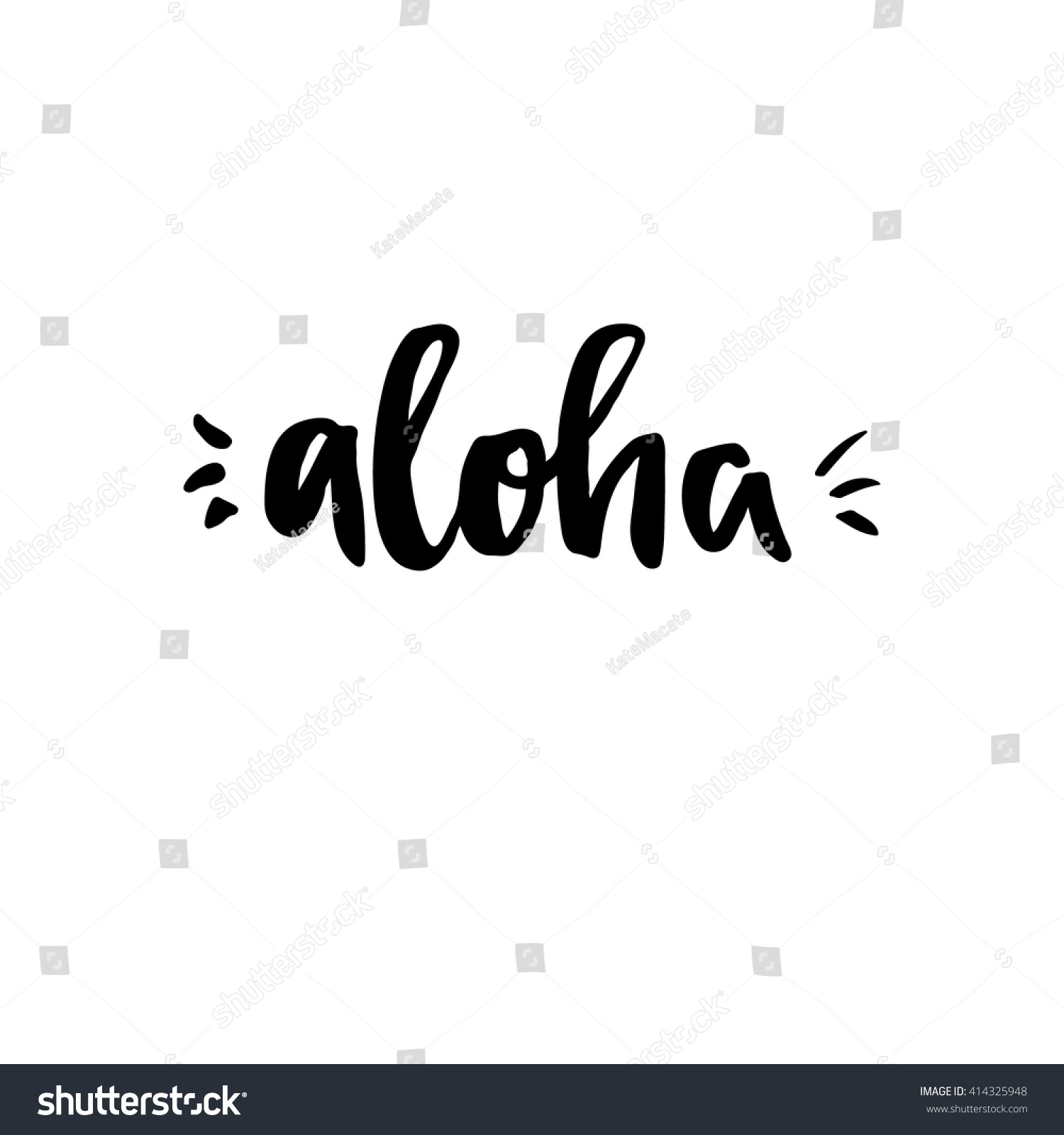 Hand Lettering Vector Illustration Aloha Perfect Stock Vector 414325948 ...