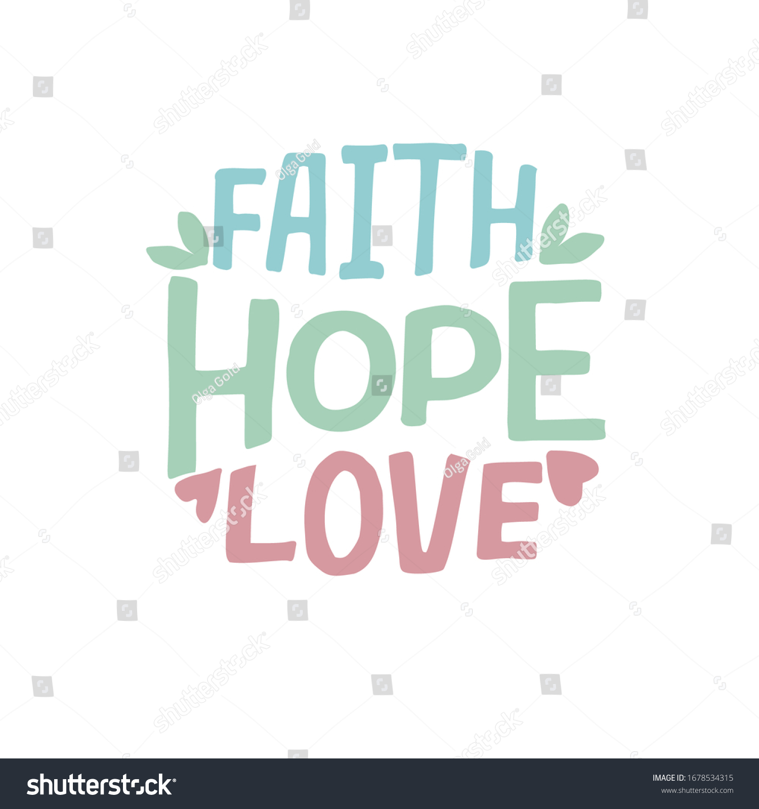 Hand Lettering Bible Verse Faith Hope Stock Vector (Royalty Free ...