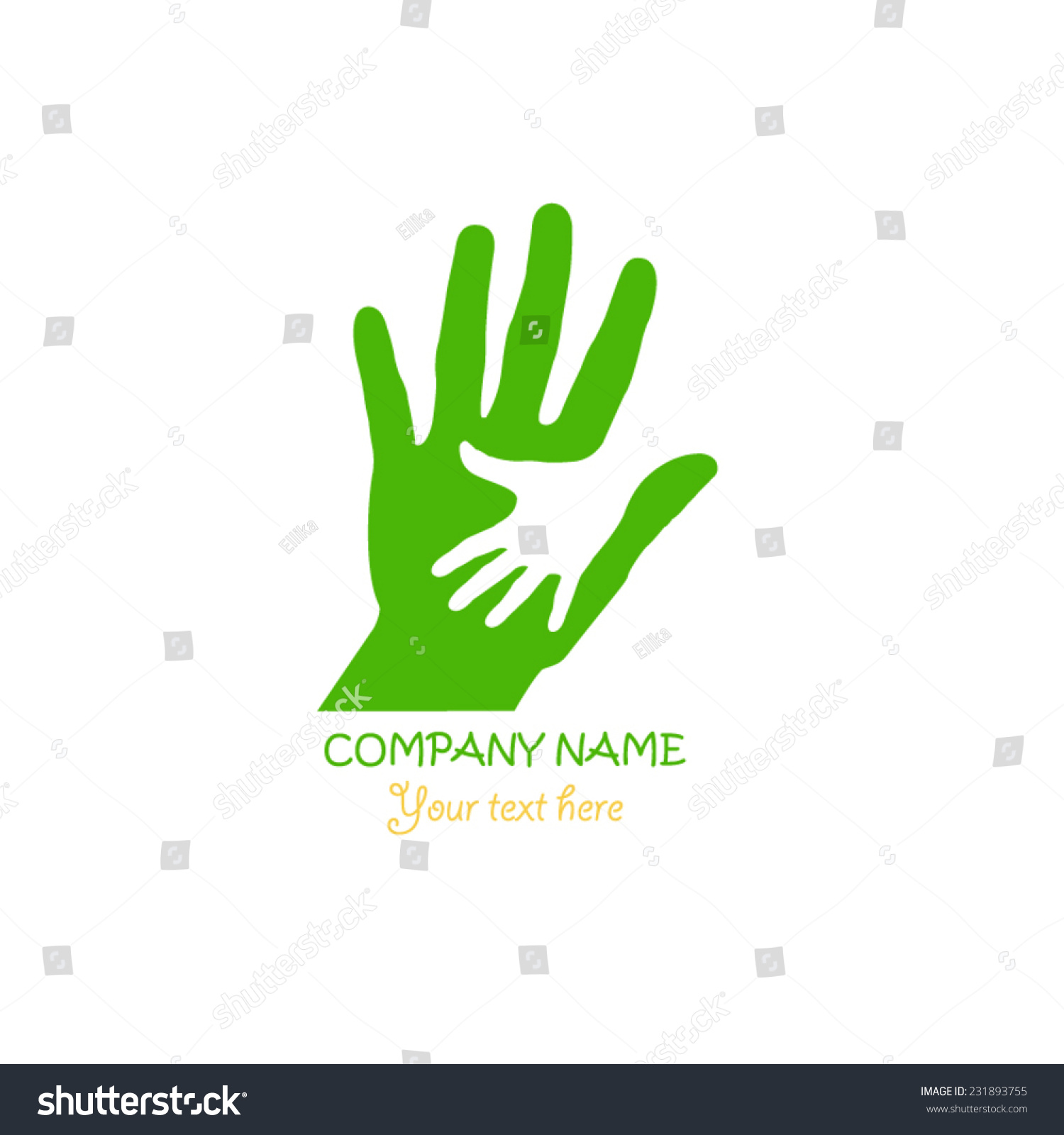  Hand Logo Design Stock Vector 231893755 Shutterstock