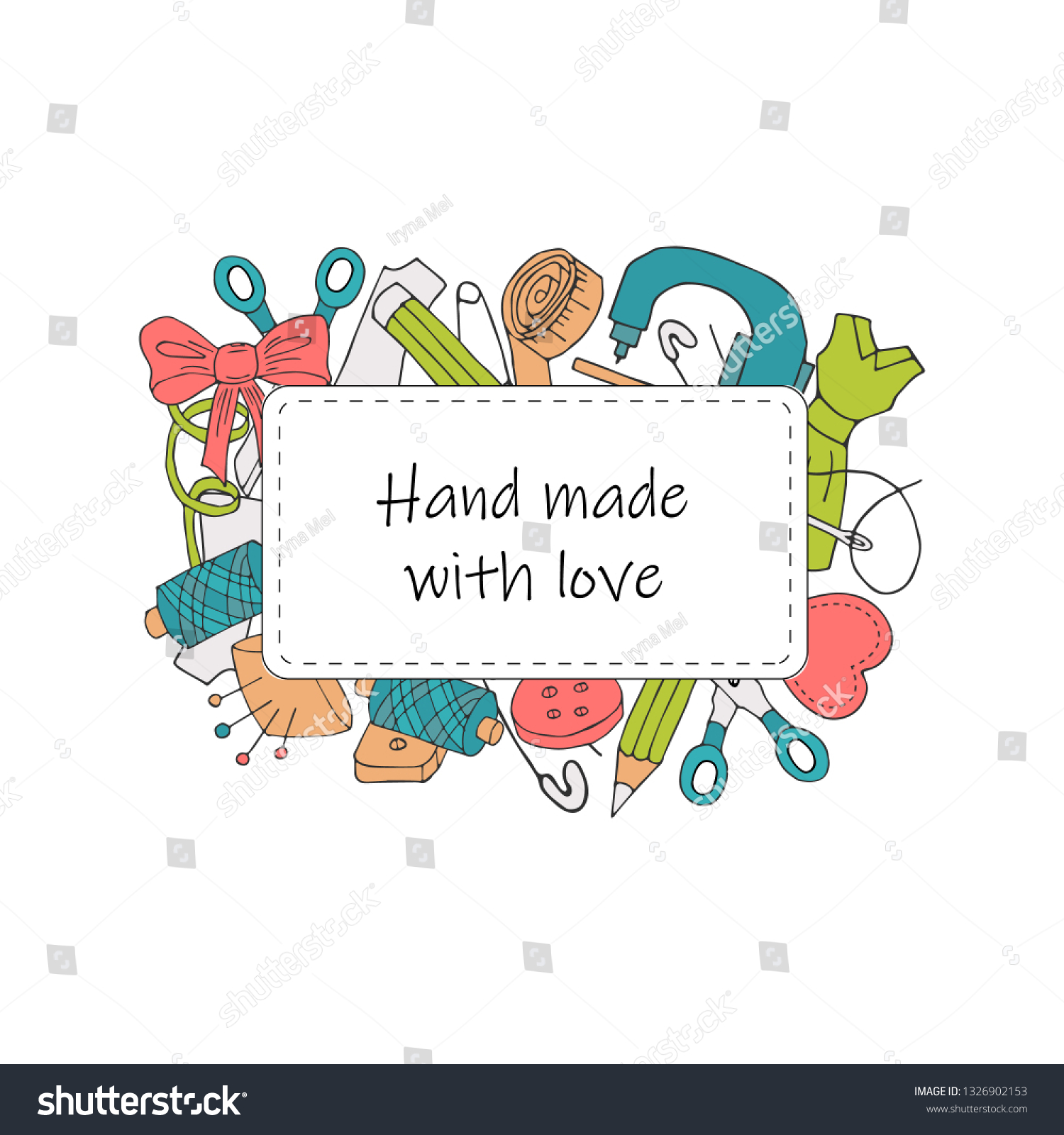 Hand Made Poster Cartoon Vector Illustration Stock Vector (royalty Free 