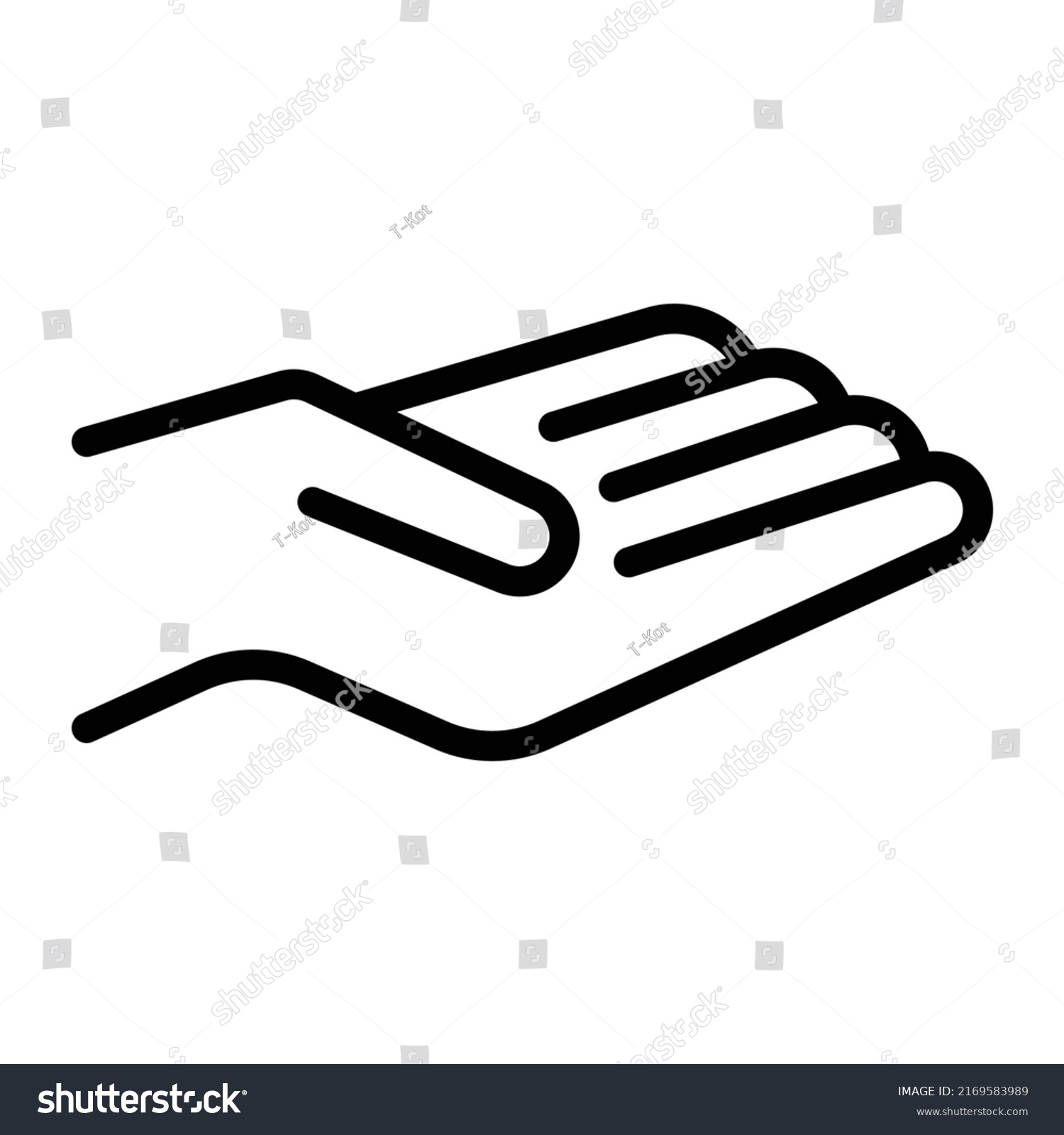 Hand Outline Icon Vector Illustration Stock Vector (Royalty Free ...