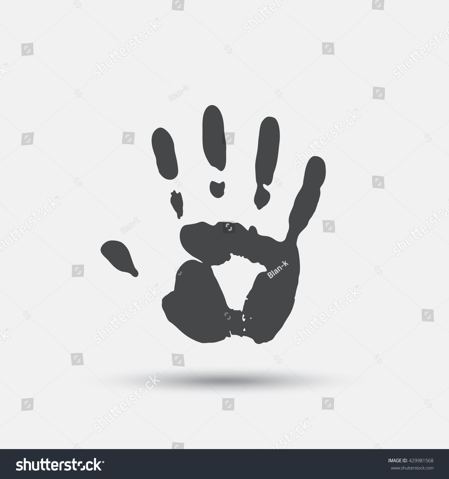 hand print sign icon stop symbol stock vector royalty free 429981568