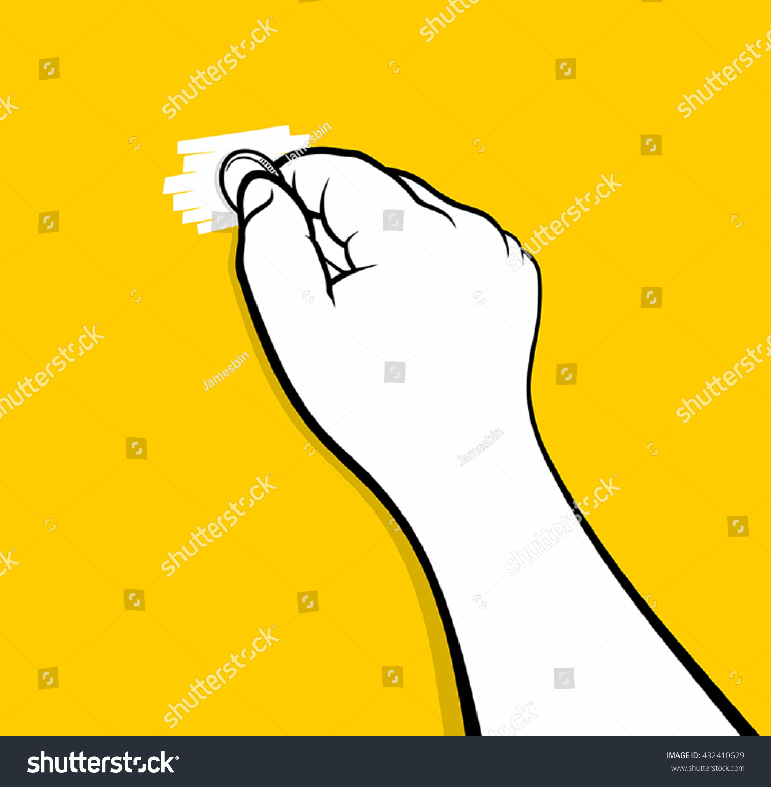 Hand Scratching With Coin Stock Vector Shutterstock