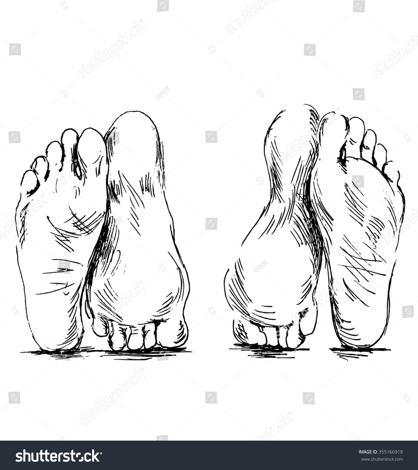 Hand Sketch Couple Of Feet Having Sex Stock Vector Illustration