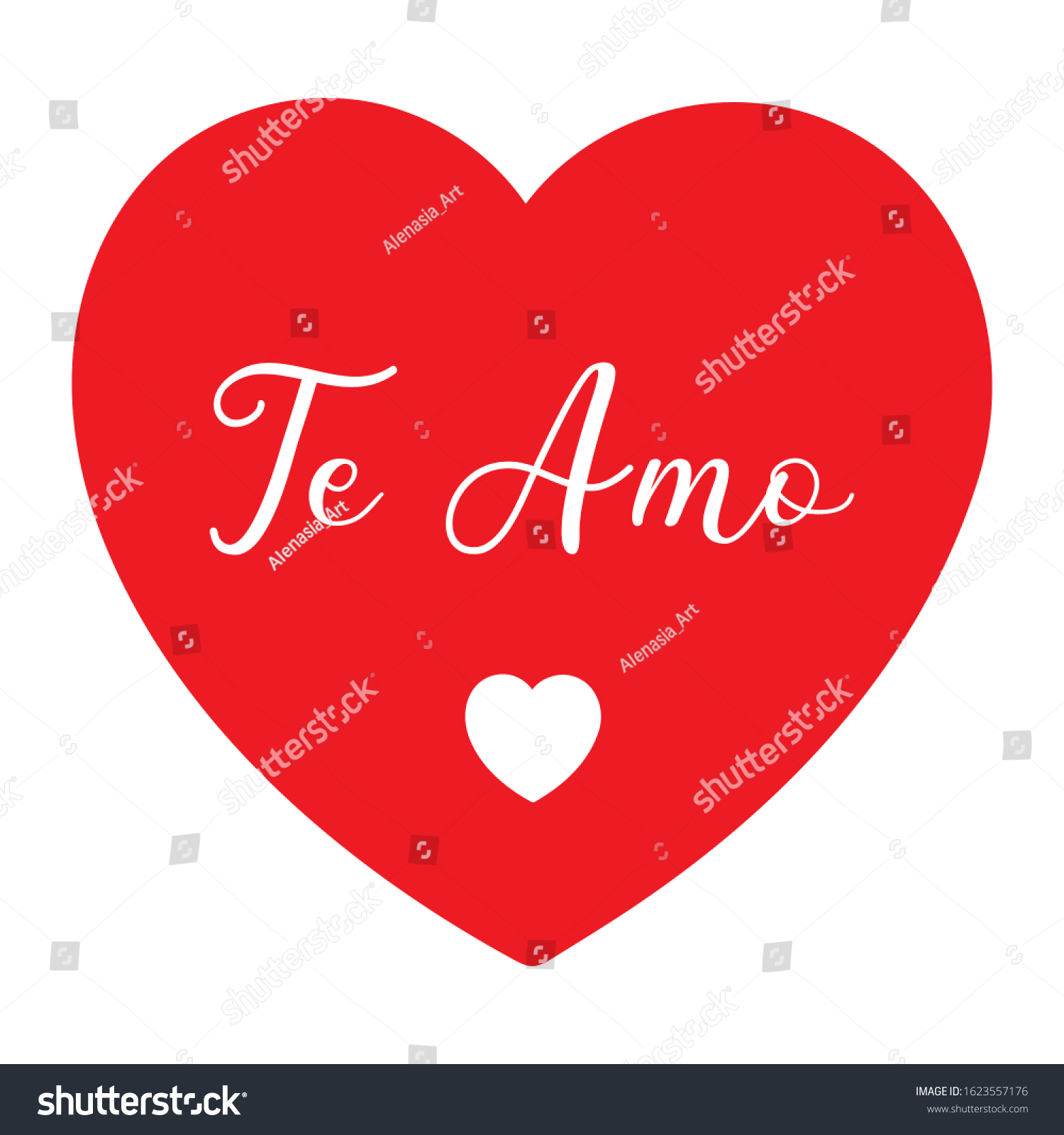 Hand Sketched Spanish Quote Meaning Love Stock Vector Royalty Free