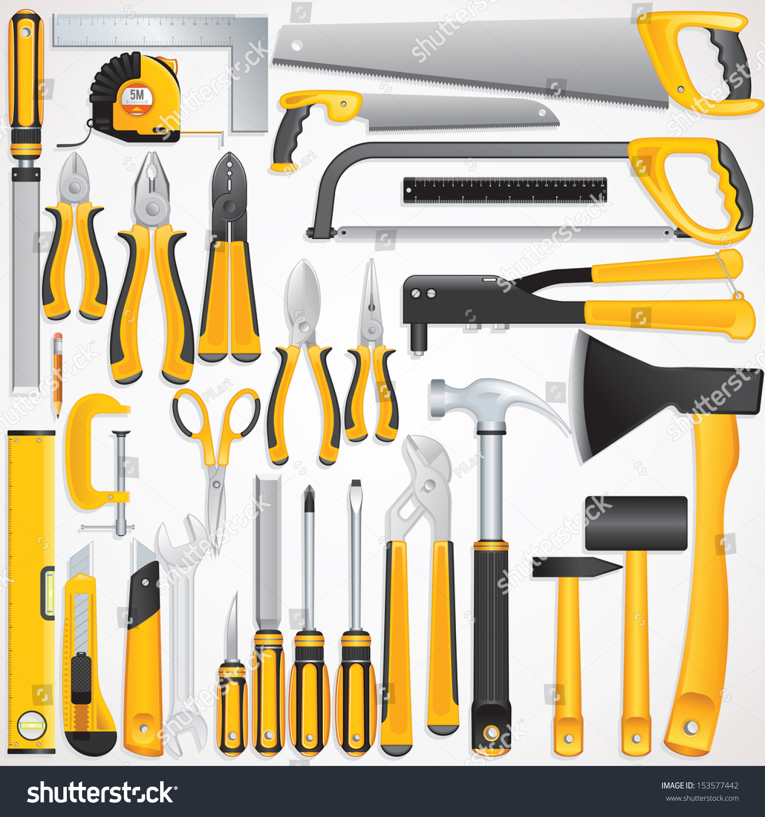 plumber for tool kit Vector Tools Hand Kit Set Stock Include Fastening