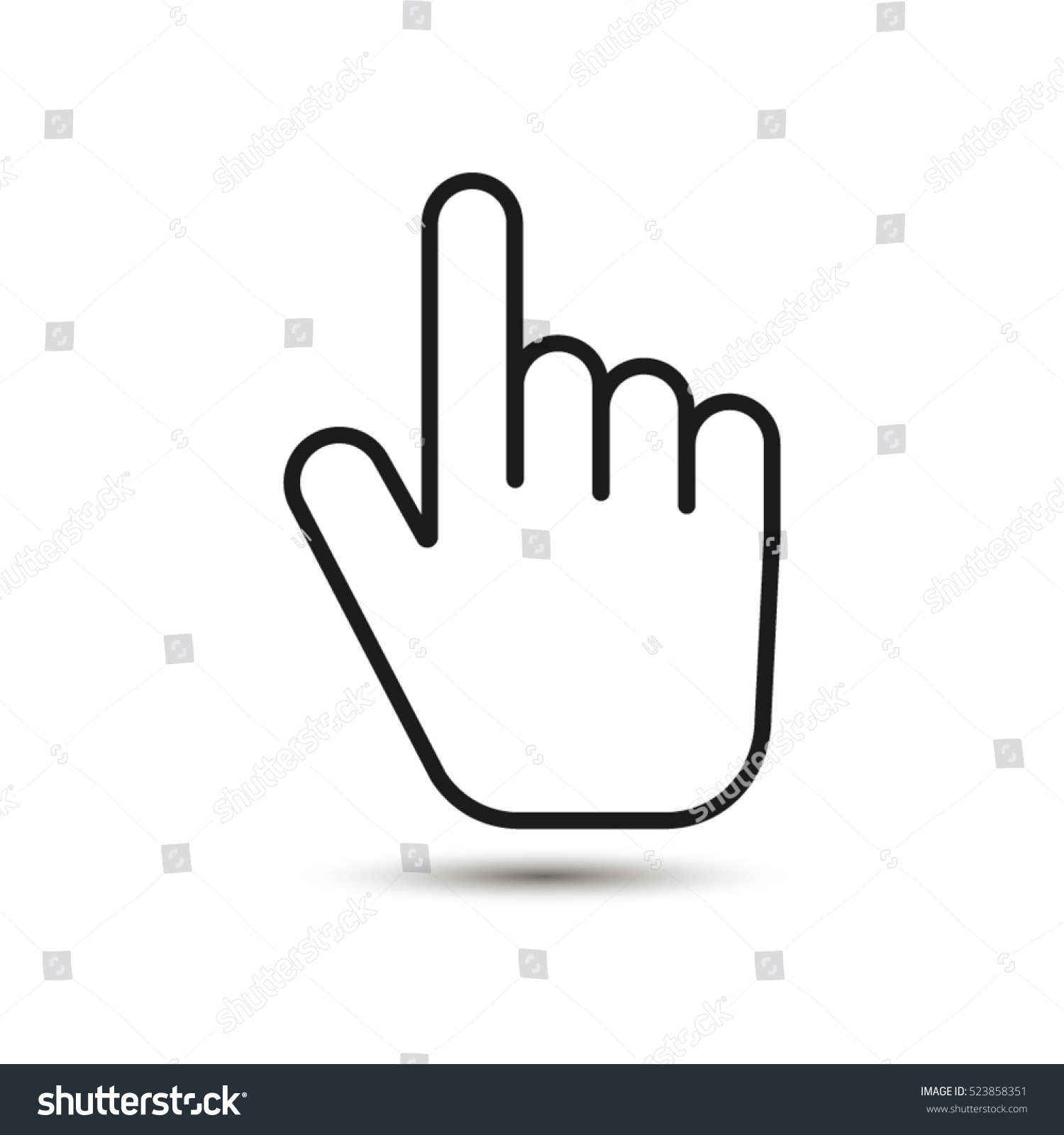 Hand Vector Icon - 523858351 : Shutterstock