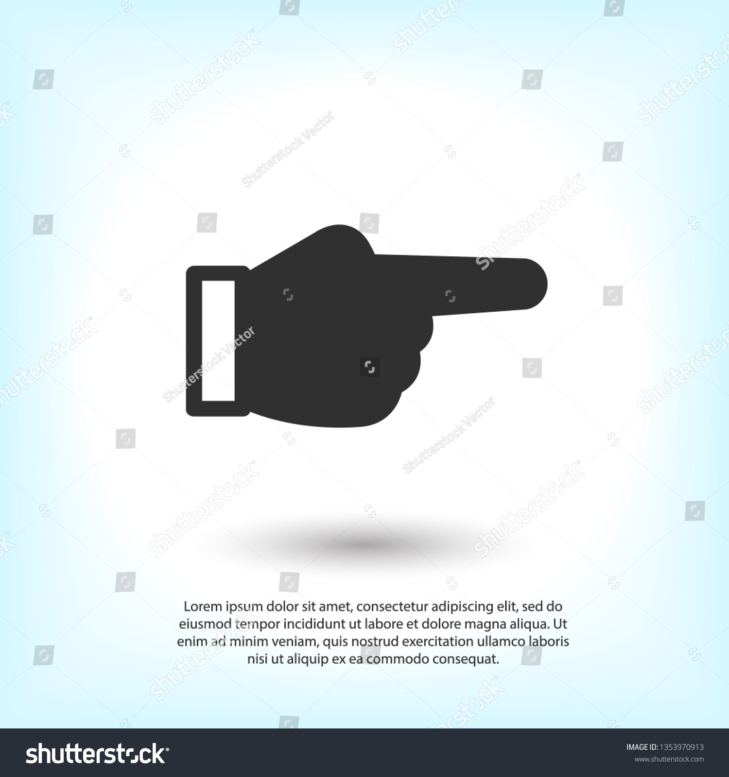 Hand Vector Icon Forefinger Icon Stock Vector (Royalty Free) 1045911424