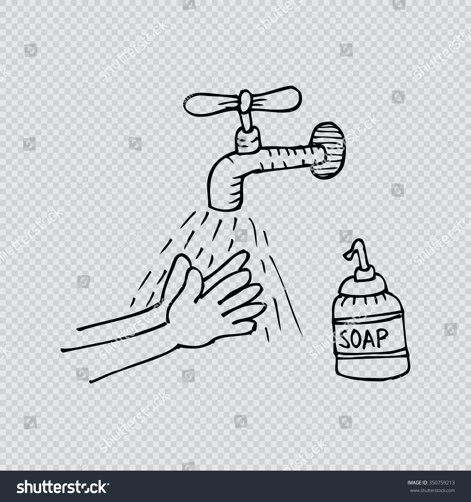 Hand Wash Hand Drawing Illustration Stock Vector Royalty Free 350759213 Hand Wash Hand Drawing Illustration Stock Vector Royalty Free 350759213