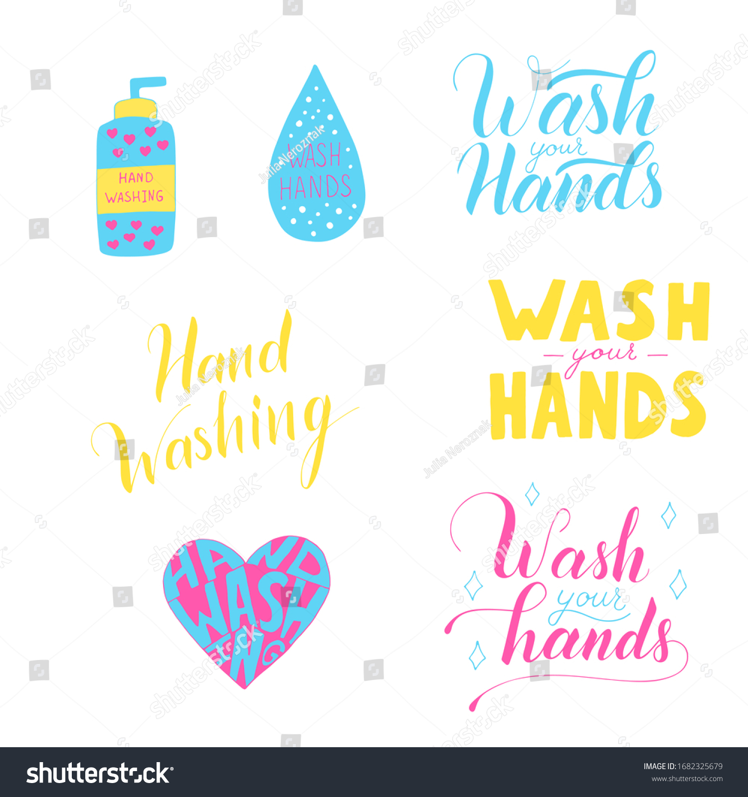 Hand Washing Vector Illustration Set Isolated Stock Vector Royalty Hand Washing Vector Illustration Set Isolated Stock Vector Royalty
