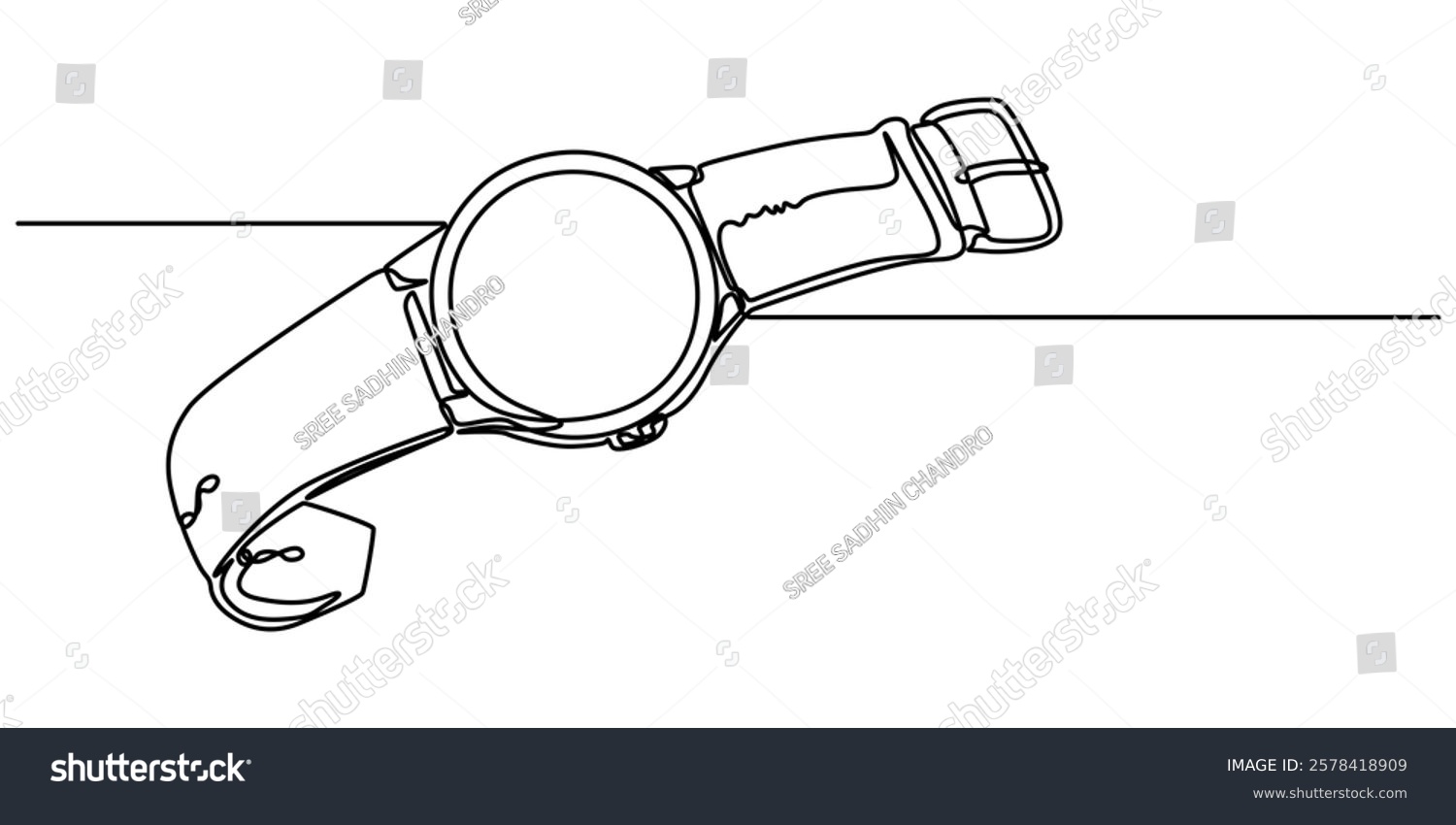 recommend clip art: hand watch continuous one line drawing, Vector illustration of hand watch isolated on white background for kids coloring book, Watch one line continuous. Line art watch isolated on transparent pro.