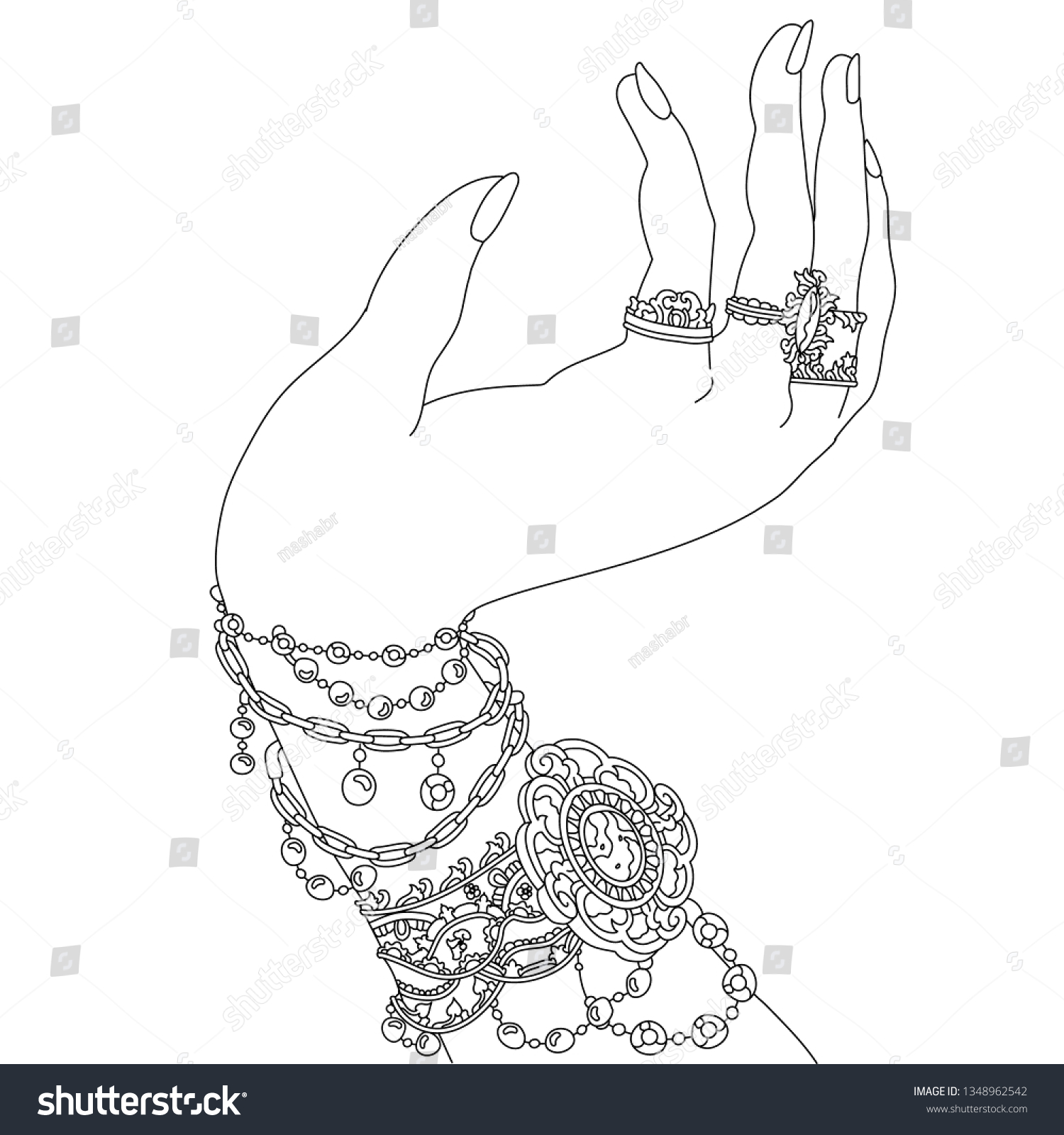 4,982 Jewelry coloring book Images, Stock Photos & Vectors | Shutterstock