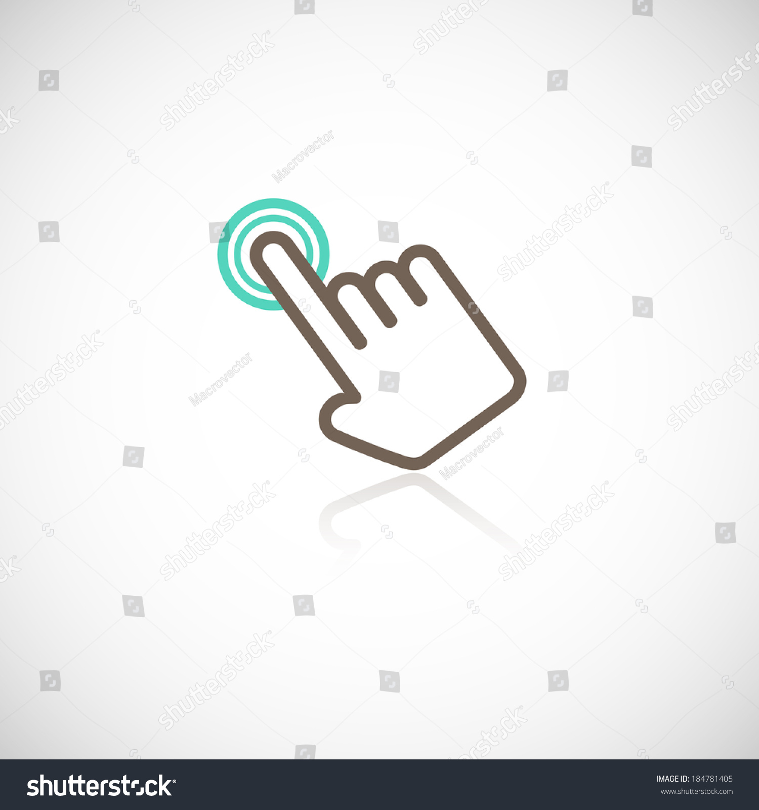 SVG of Hand with touching a button or pointing finger sign emblem vector illustration svg