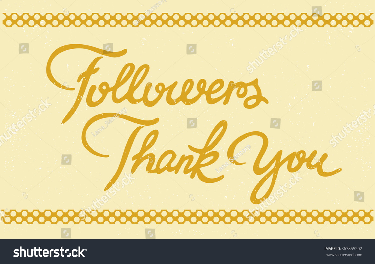 Hand Written Lettering Followers Thank You Stock Vector (Royalty Free ...