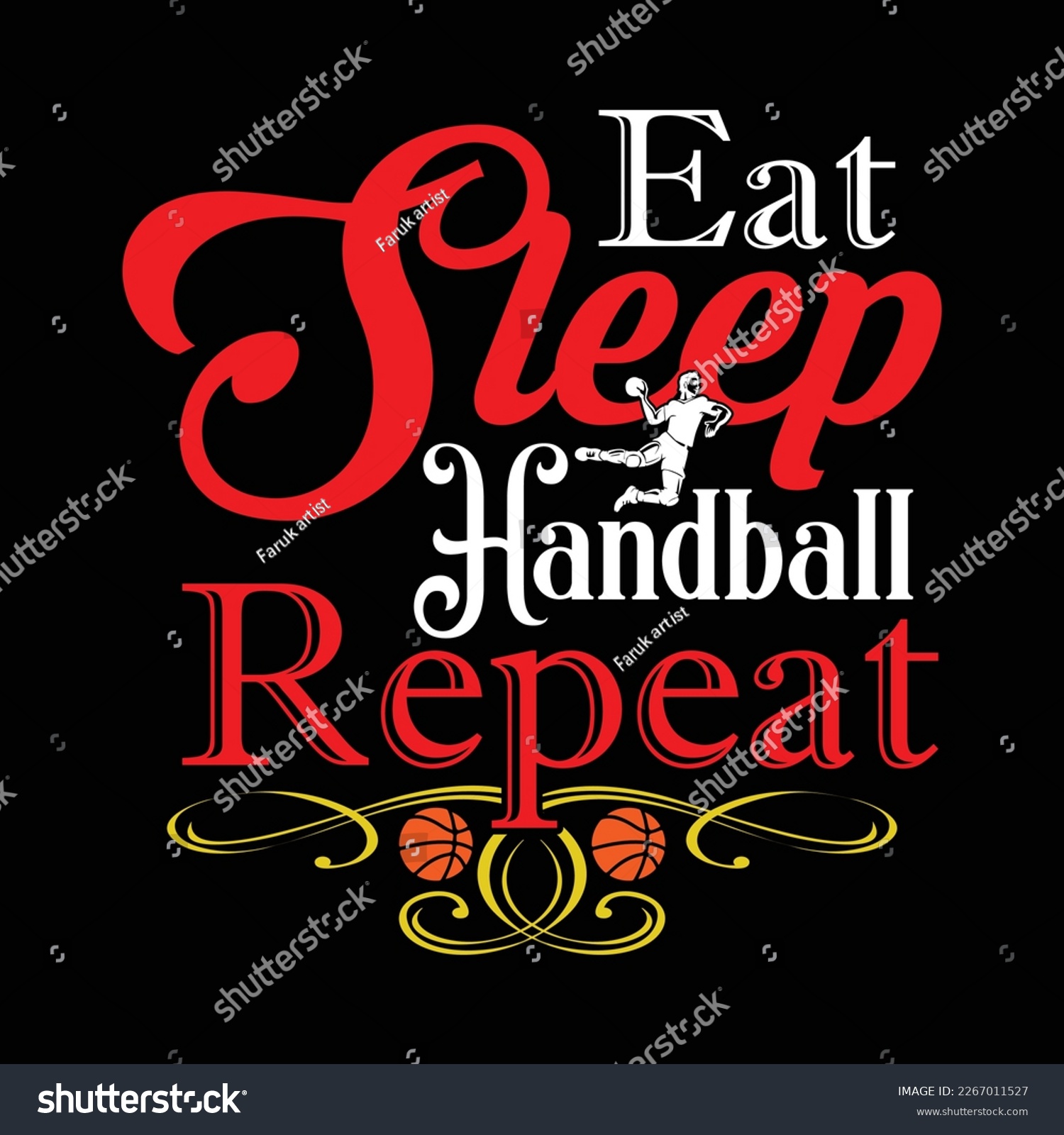 SVG of HANDBALL TYPOGRAPHY AND SVG FOR T SHIRT FOR GROOVY DESIGN svg