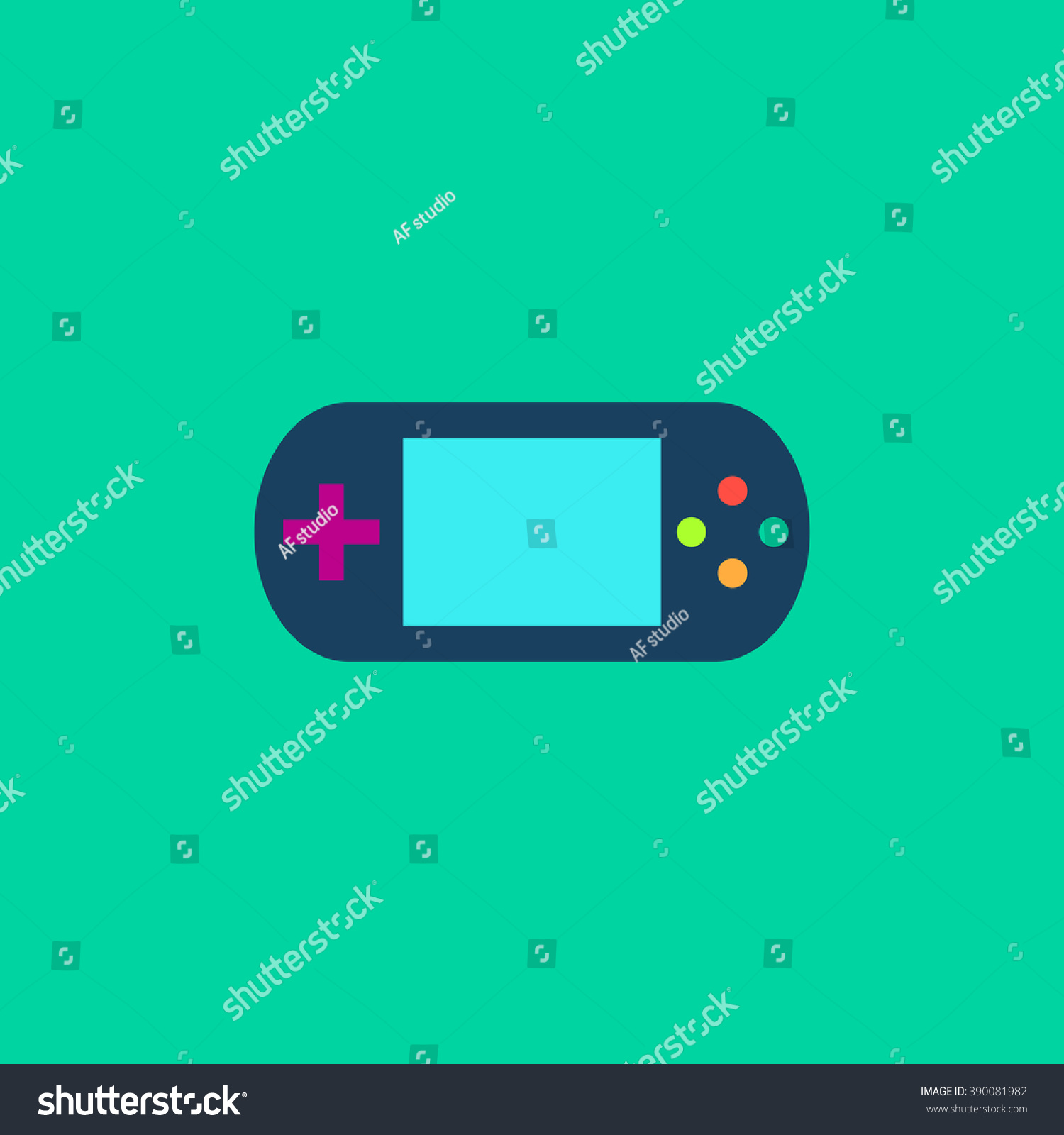 Handheld Game Console. Flat Simple Modern Illustration Pictogram ...