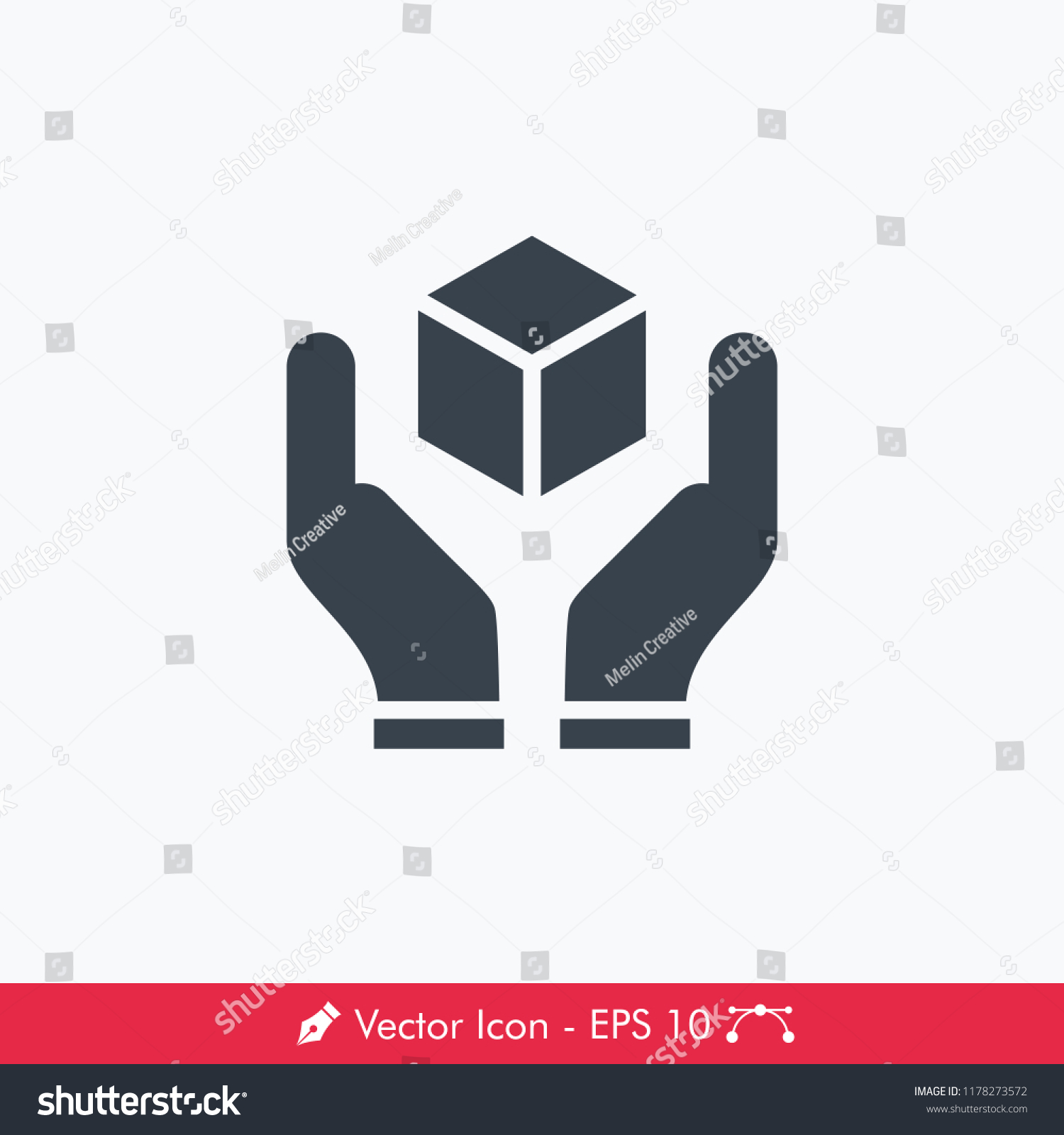 Handle Care Fragile Icon Vector Stock Vector Royalty Free