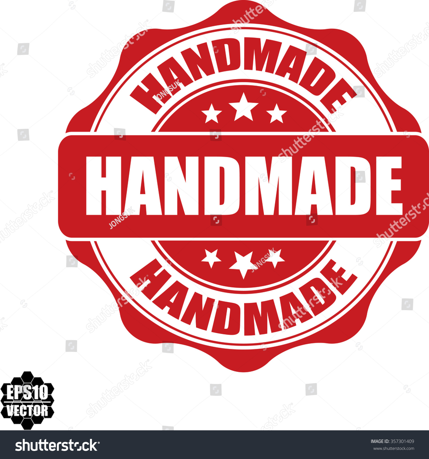 Handmade Stamp Vector Illustration Stock Vector 357301409 - Shutterstock