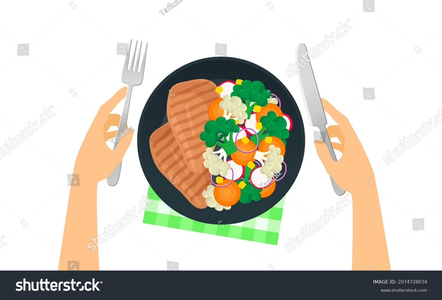 43,395 Chicken on a plate Stock Illustrations, Images & Vectors ...