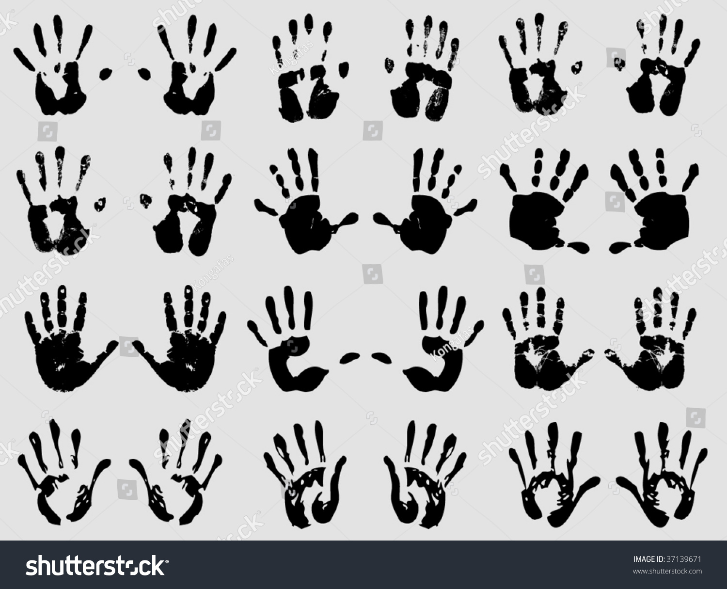 Hands Imprint Stock Vector Illustration 37139671 : Shutterstock