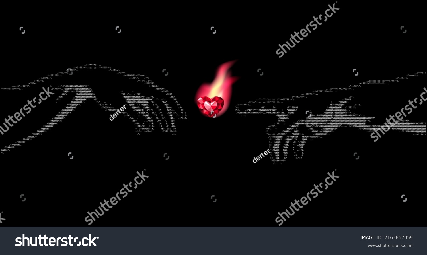 Hands God Adam Going Touch Together Stock Vector Royalty Free   Stock Vector Hands Of God And Adam Going To Touch Together Concept Divine Touch And Creation In Cyberpunk 2163857359 