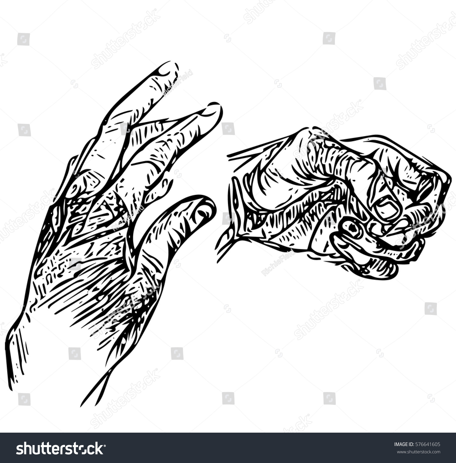 Hands Set Stock Vector 576641605 - Shutterstock