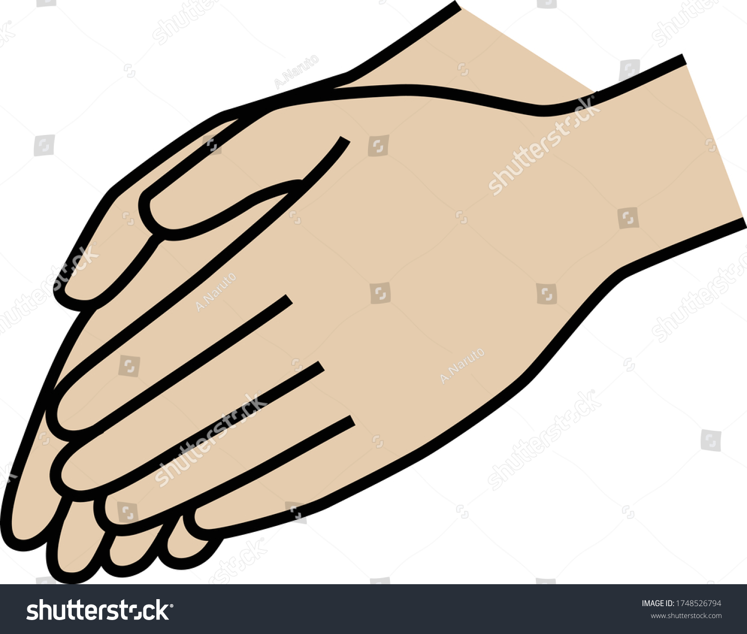 hands-symbol-illustration-simple-line-stock-vector-royalty-free