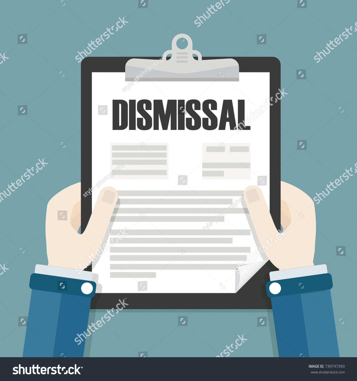 hands clipboard letter dismissal eps 10 stock vector royalty free letter of dismissal