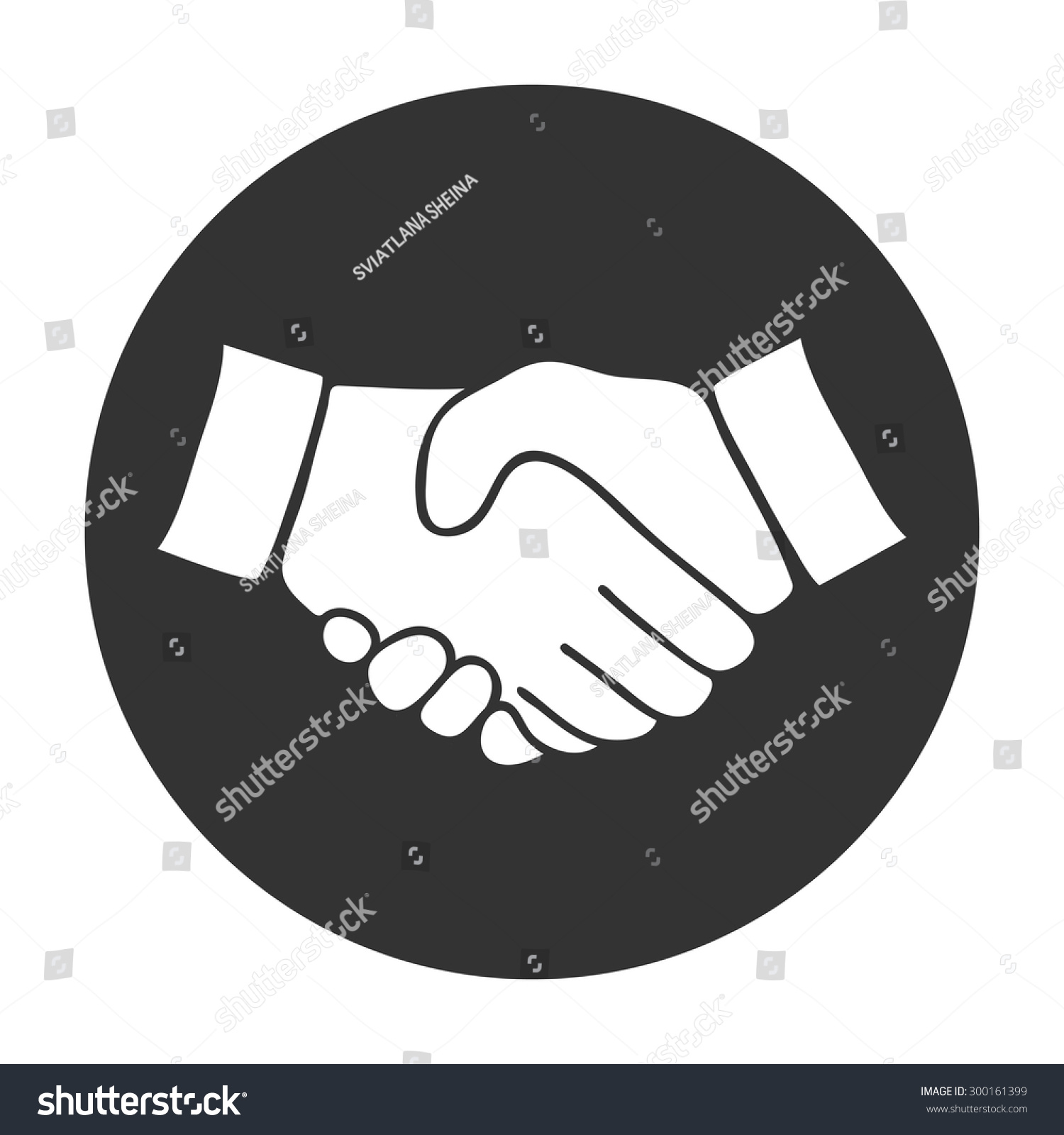 Handshake Icon Stock Vector 300161399 - Shutterstock