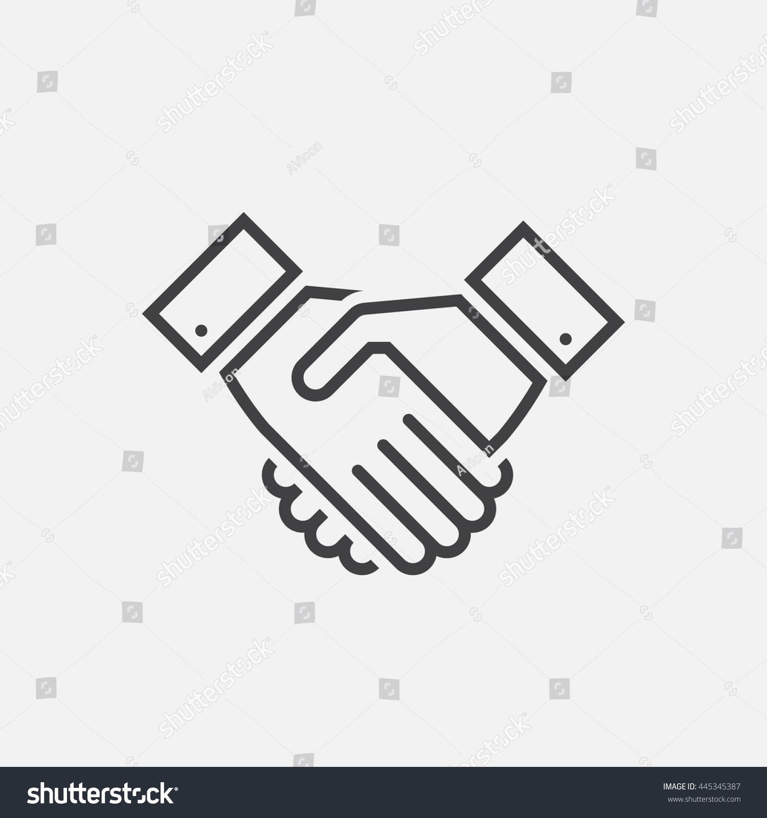 Handshake Line Icon Outline Vector  Illustration Linear 