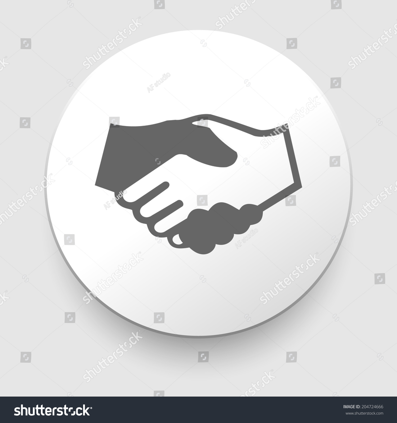 Handshake Vector Icon Business Concept On Stock Vector 204724666