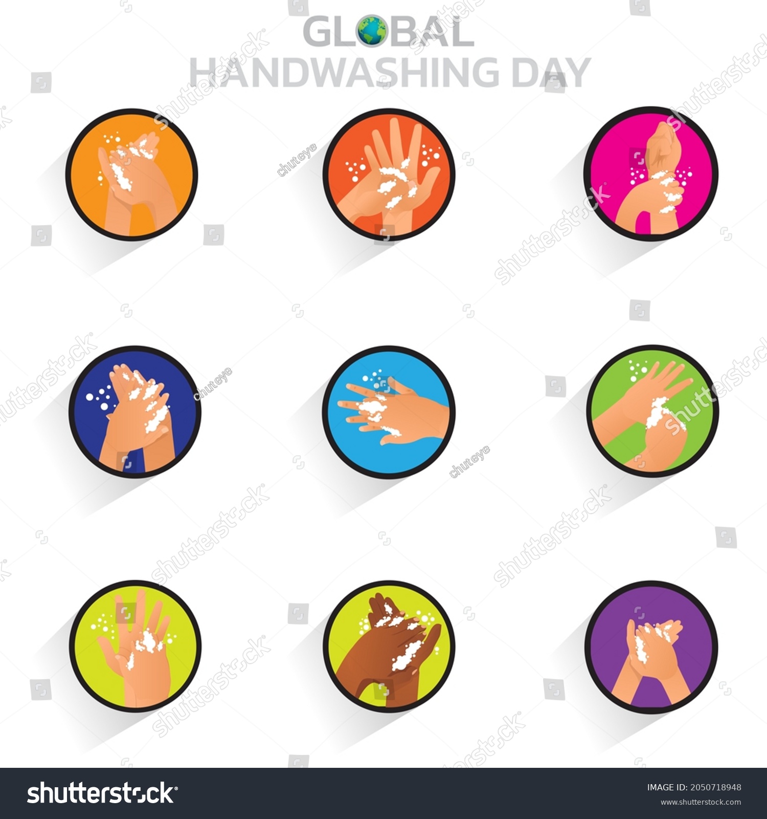 Handwashing Day Handwashing Illustration Water Washing Stock Vector Royalty Free 2050718948 4687