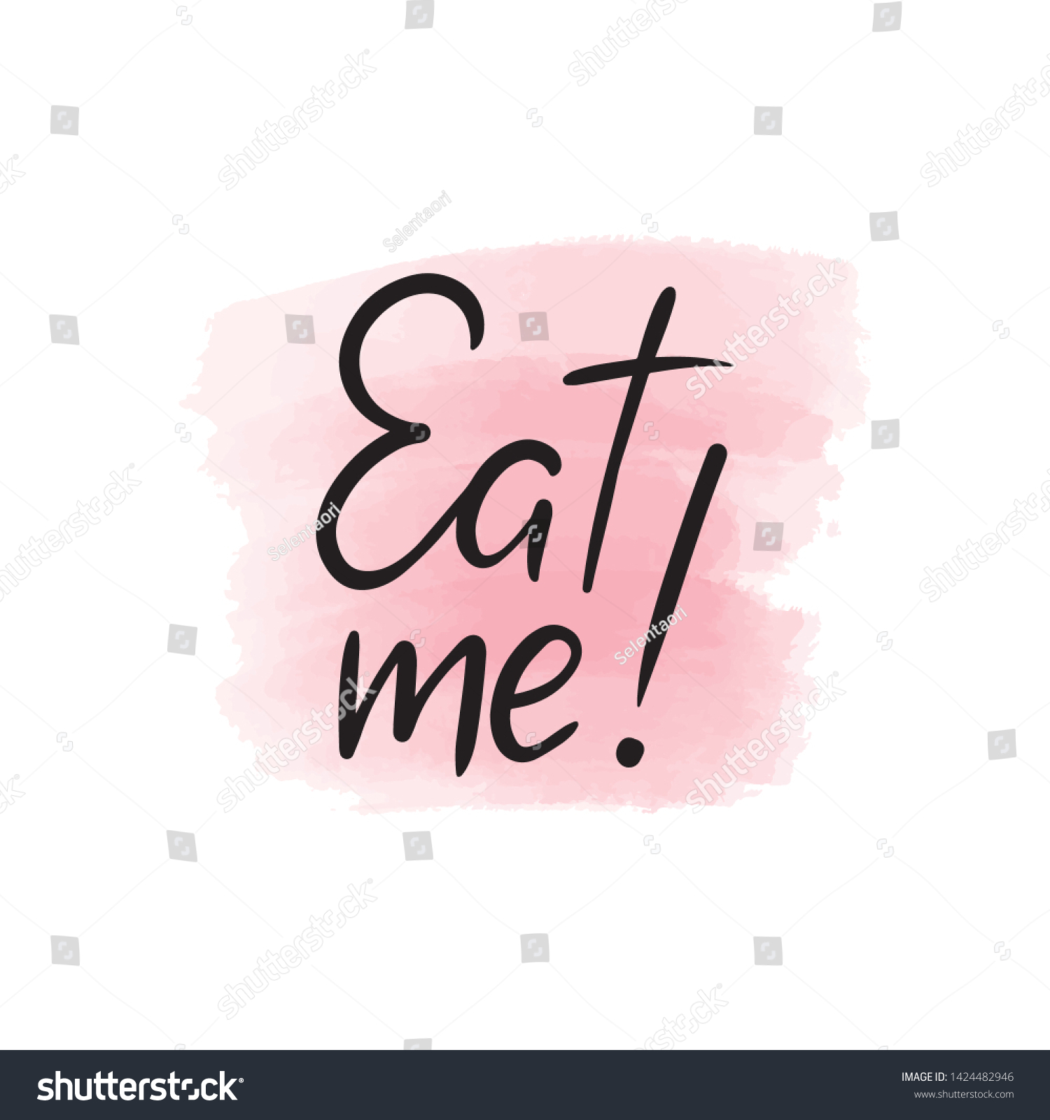 Handwritten Brush Lettering Eat Me Vector Stock Vector (Royalty Free ...