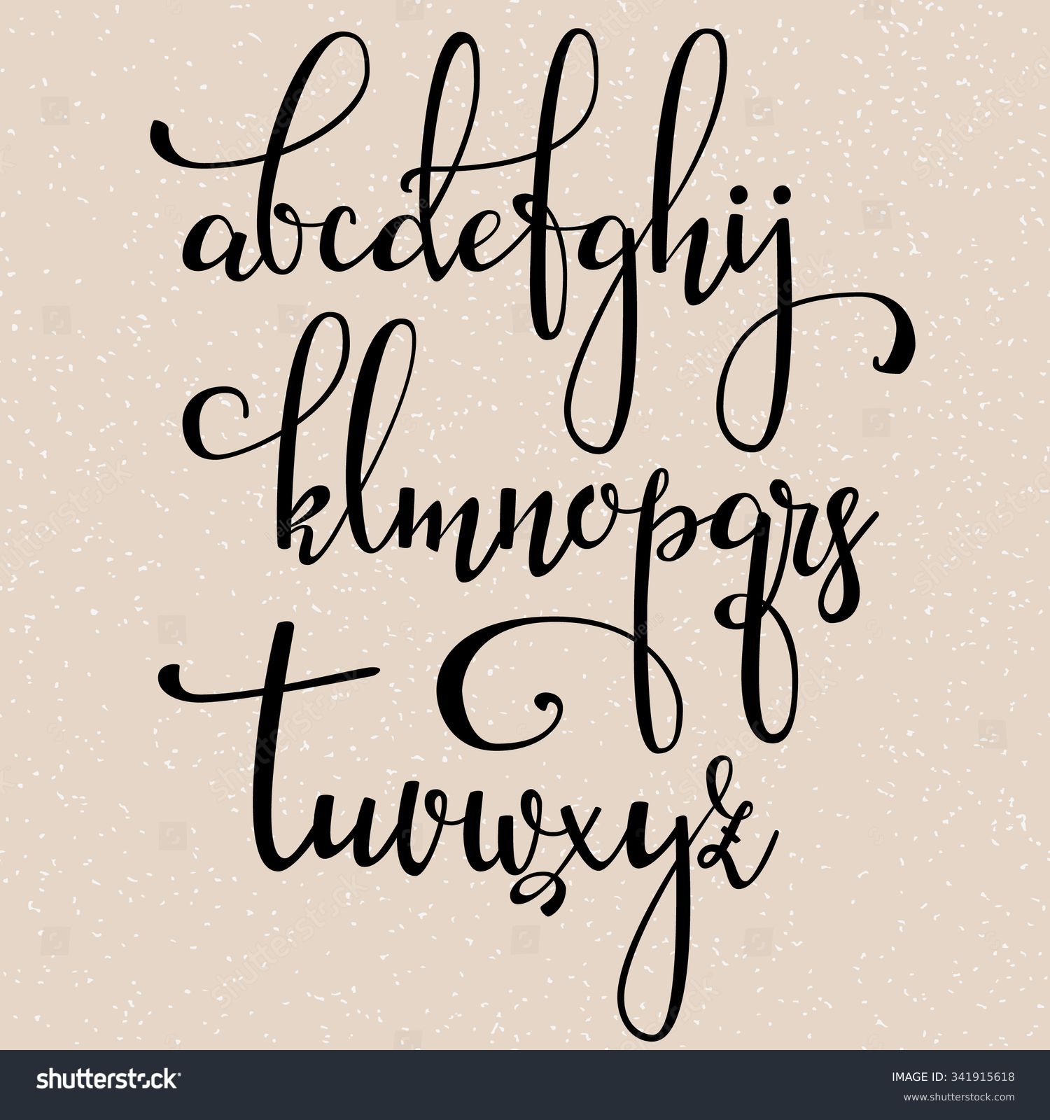 Handwritten Brush Style Modern Calligraphy Cursive Font With Flourishes ...