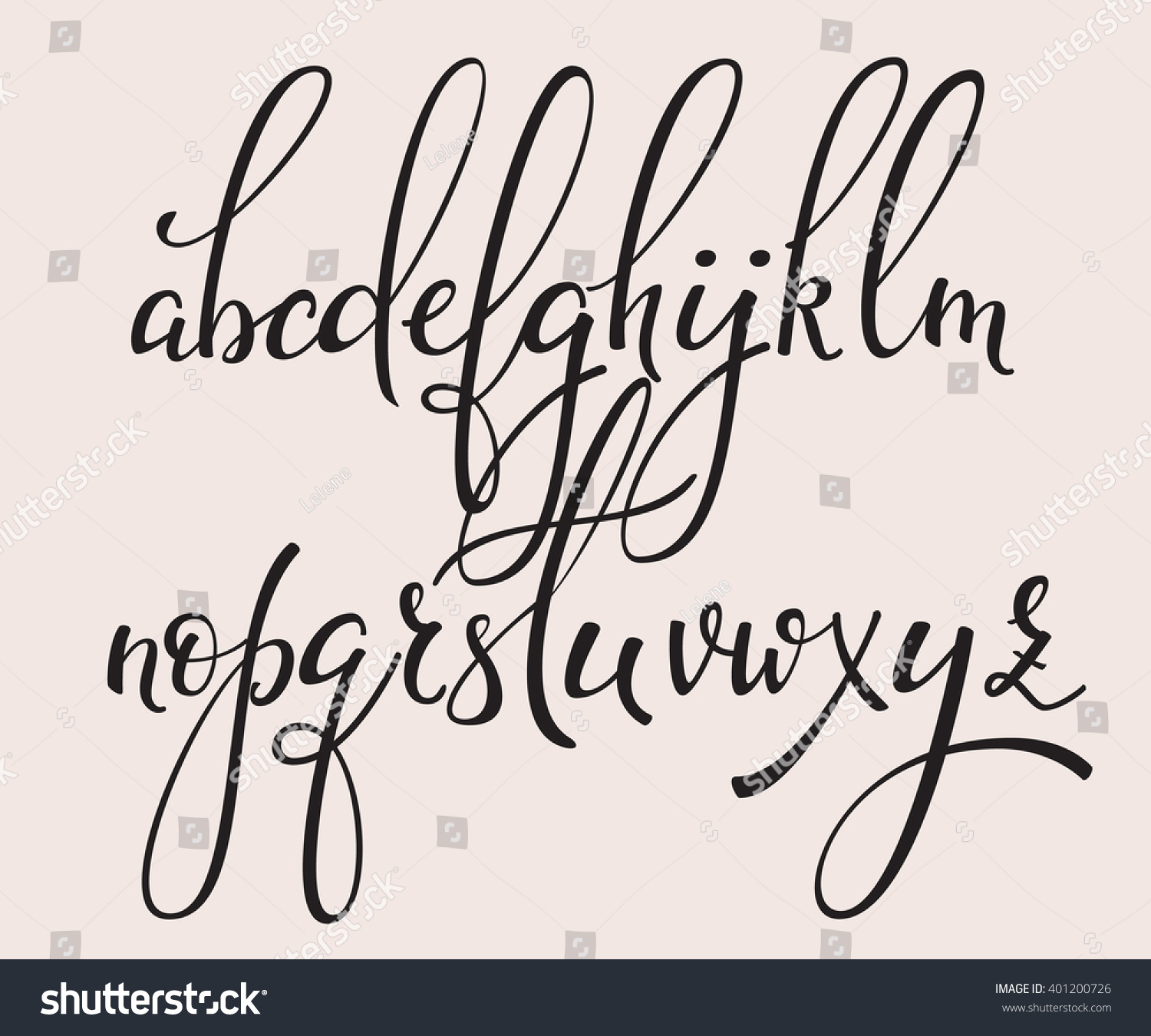Handwritten Brush Style Modern Calligraphy Cursive Font With Flourishes ...