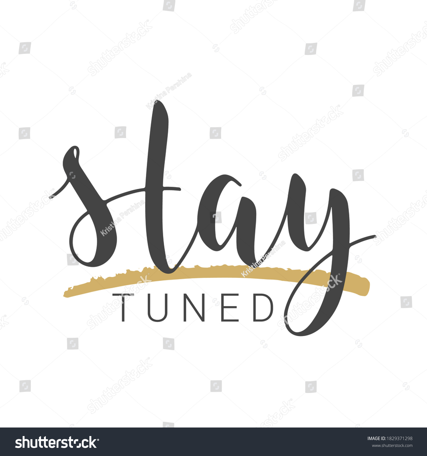 Handwritten Lettering Stay Tuned Template Banner Stock Vector (Royalty Handwritten Lettering Stay Tuned Template Banner Stock Vector (Royalty