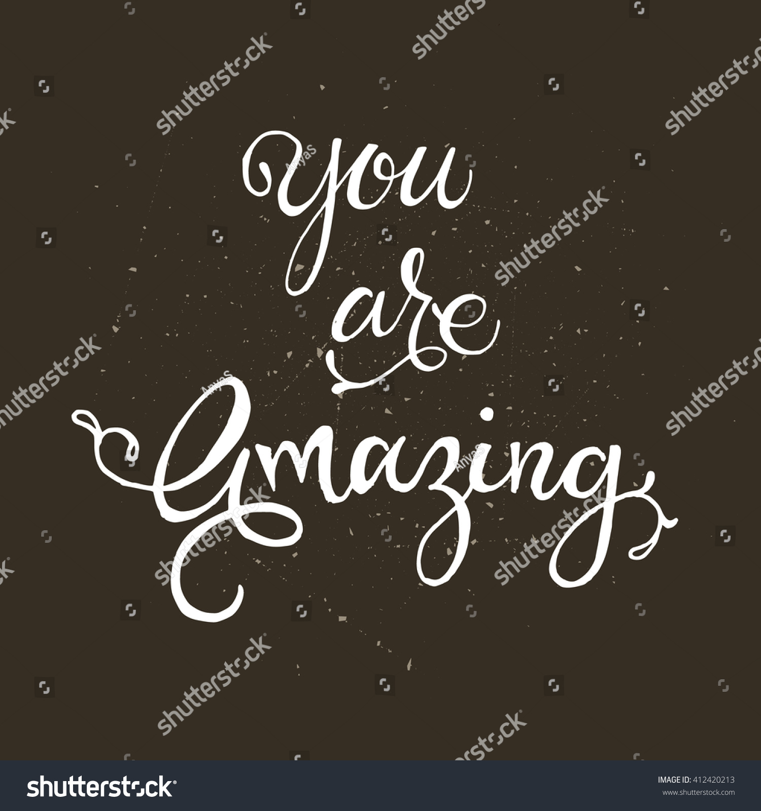 Handwritten Vector Lettering Phrase You Are Awesome. Brush Lettering ...