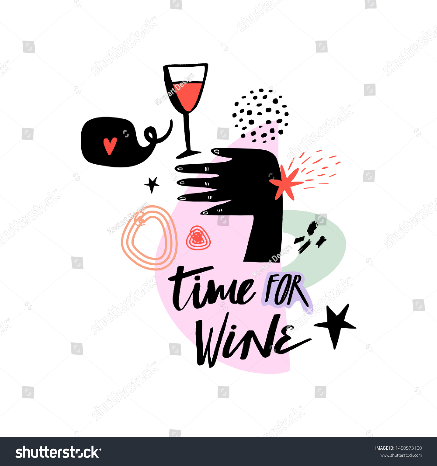 SVG of Handwritten wine alcohol and chill funny lettering quote. Vector illustration. svg