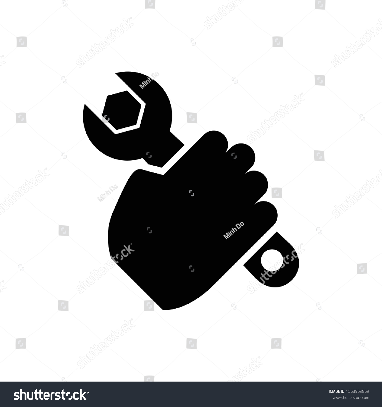 Handy Icon Black Color Stock Vector Royalty Free