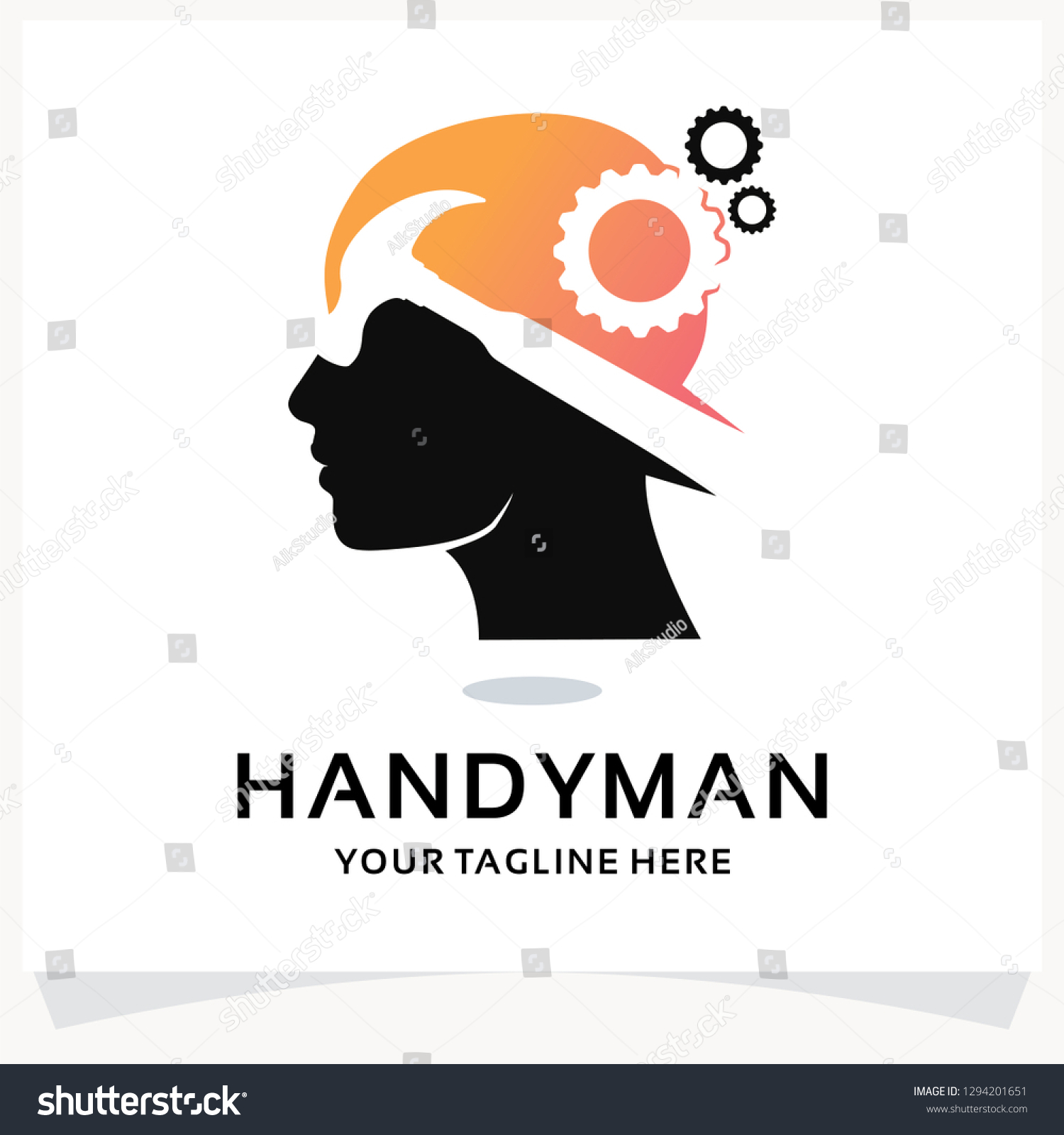 Handy Man Logo People Tools Logo Stock Vector Royalty Free