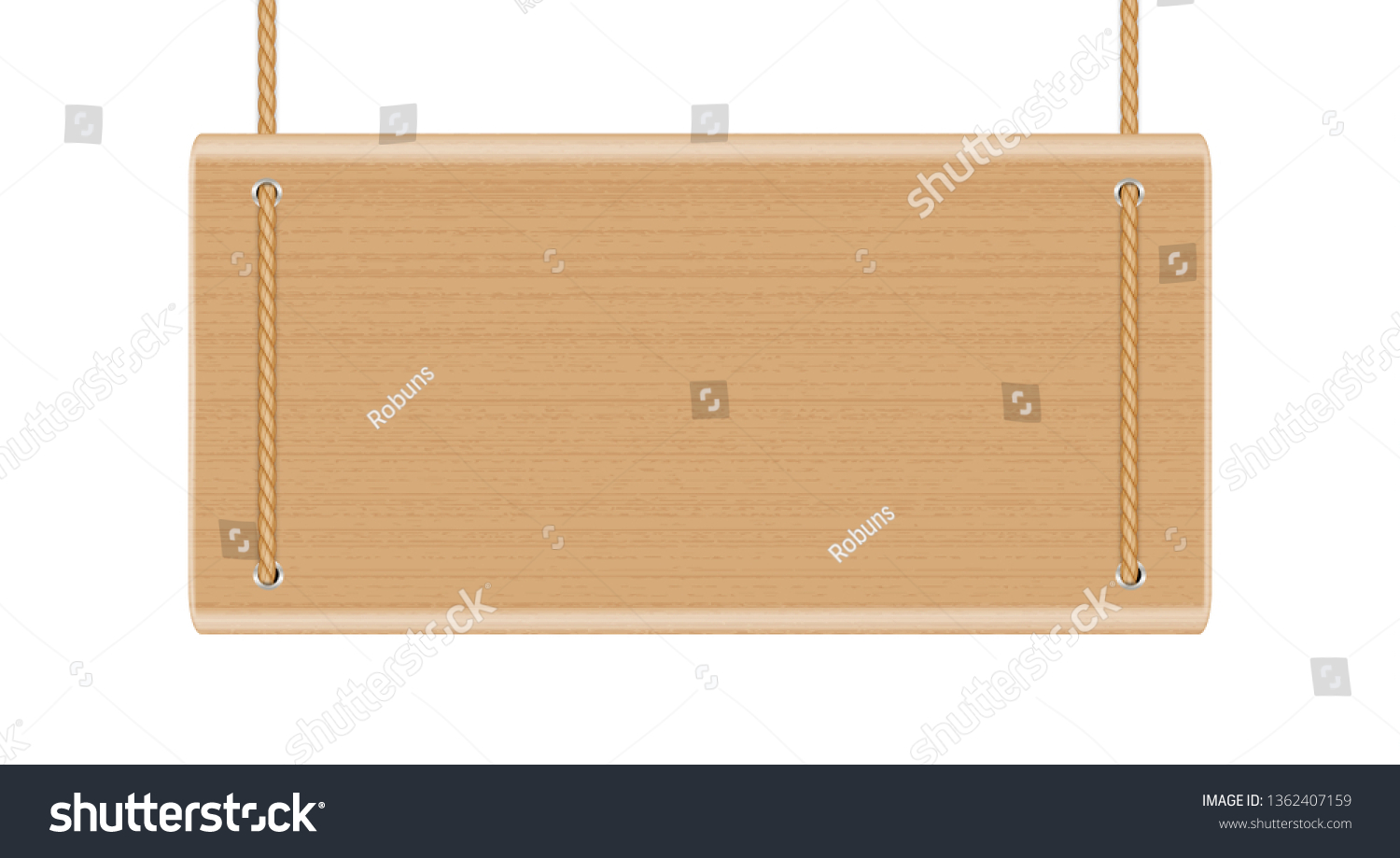 Hanging Wooden Signs Wood Texture Isolate Stock Vector (Royalty Free ...