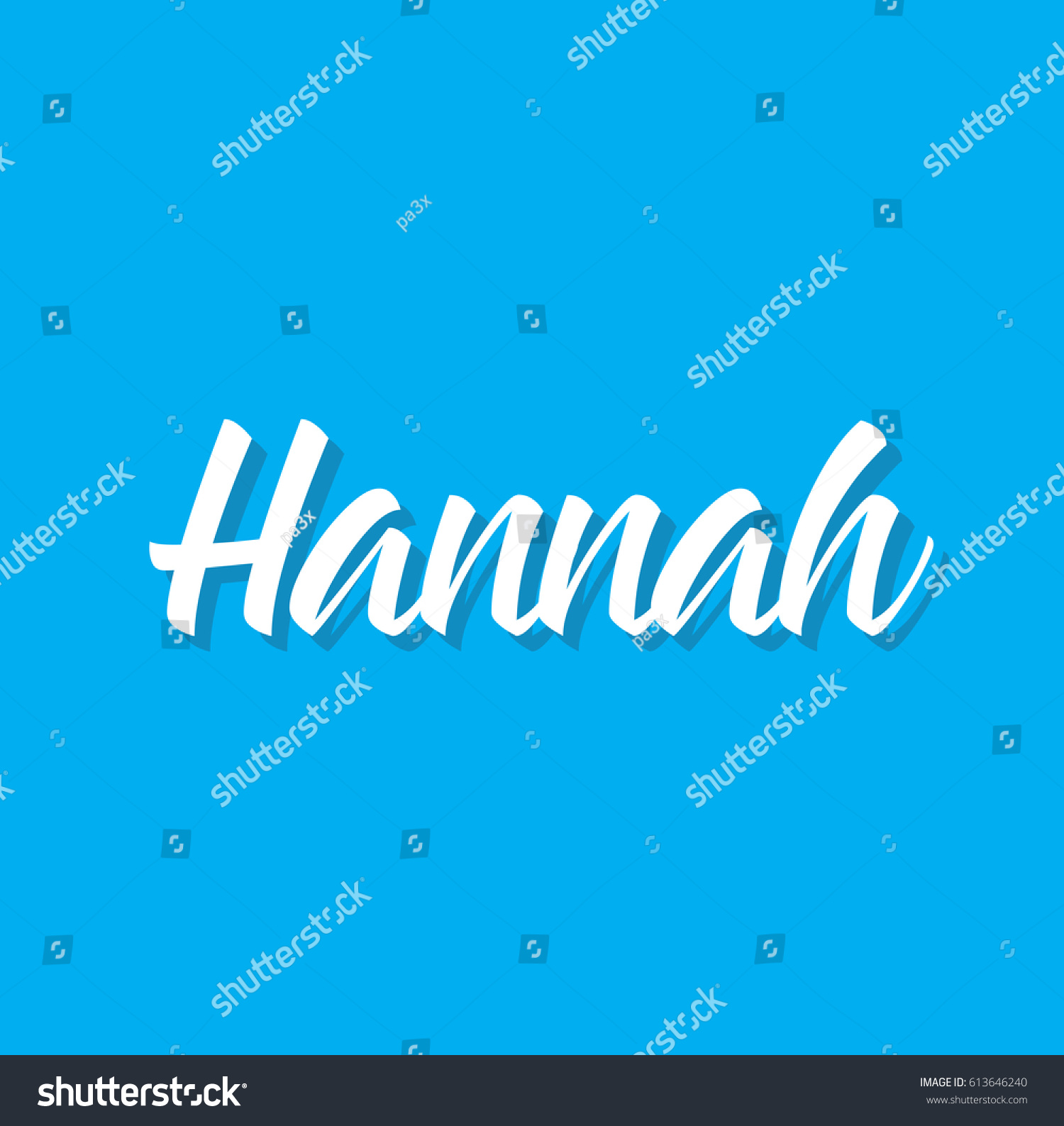 Hannah Text Design Vector Calligraphy Typography Stock Vector (Royalty ...