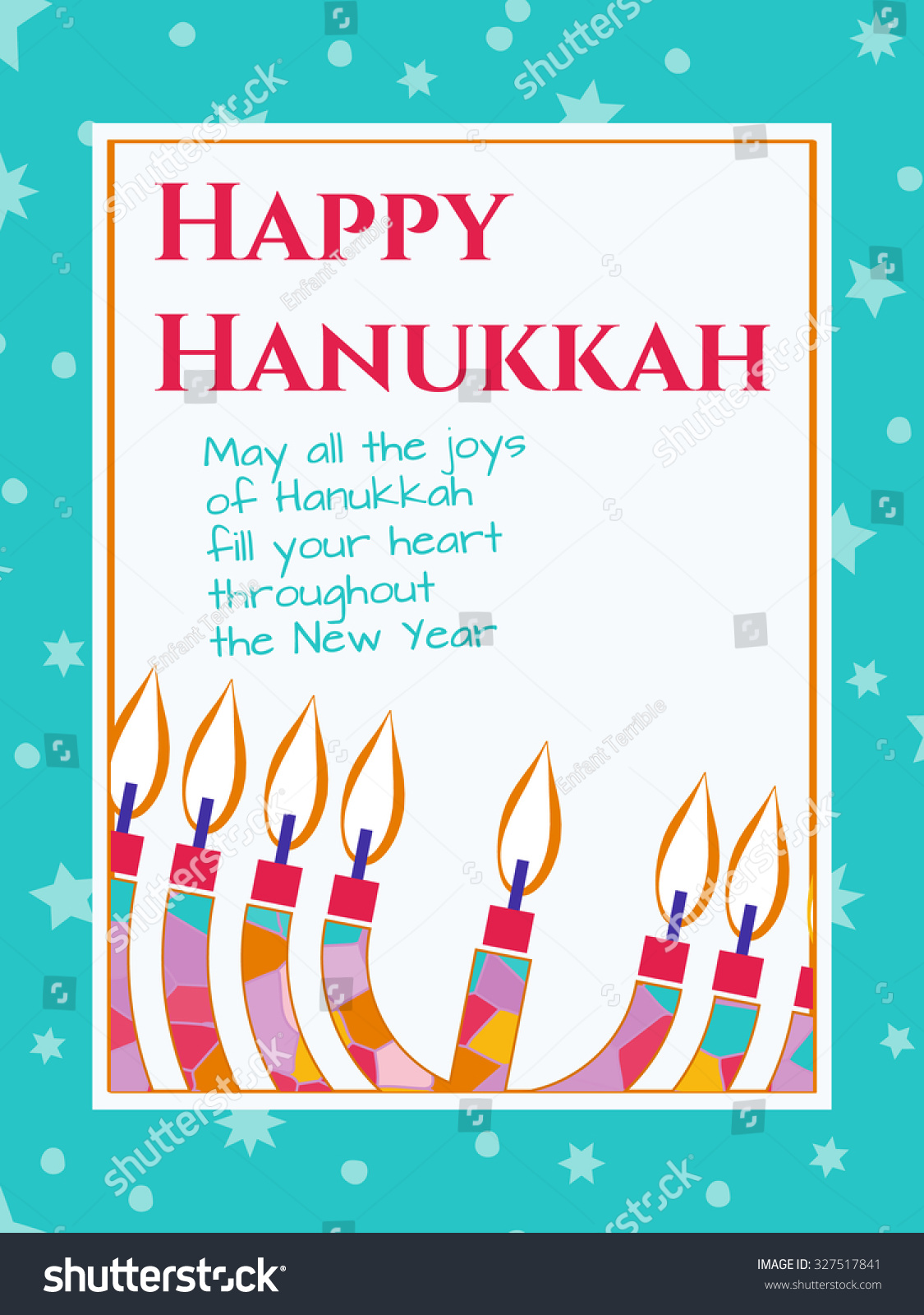 Hanukkah Greeting card design vector template Jewish Light Festival greeting card wallpaper background